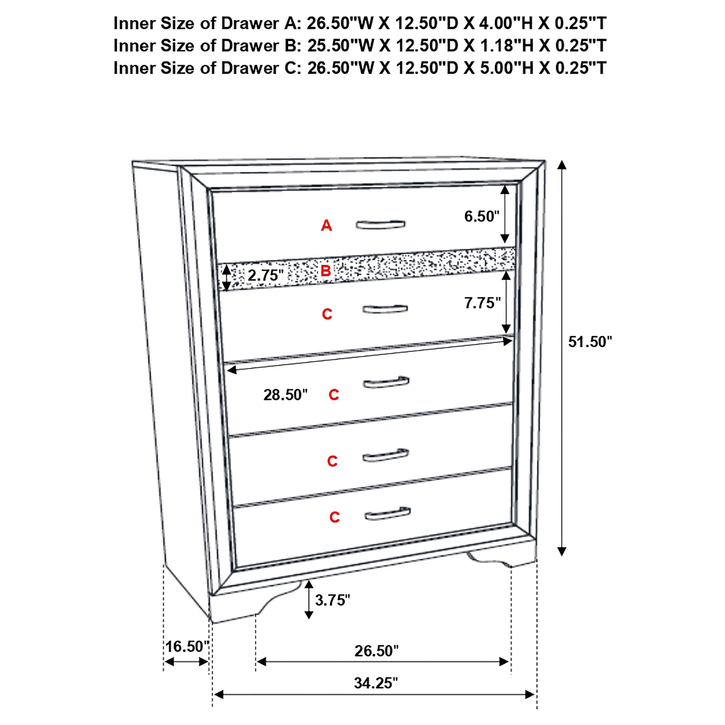 Miranda Bedroom Set with Storage - Luxury Home Furniture (MI)