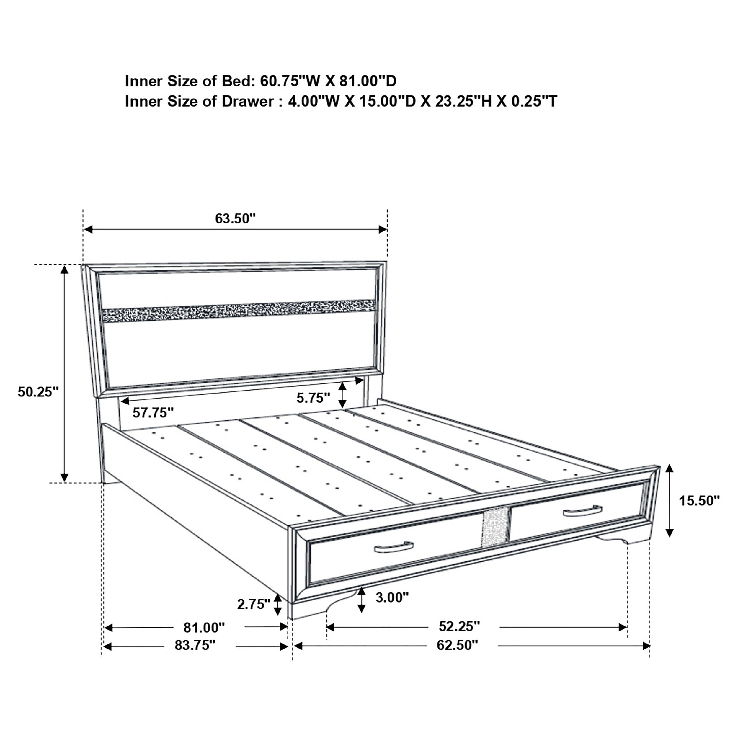 Miranda Bedroom Set with Storage - Luxury Home Furniture (MI)