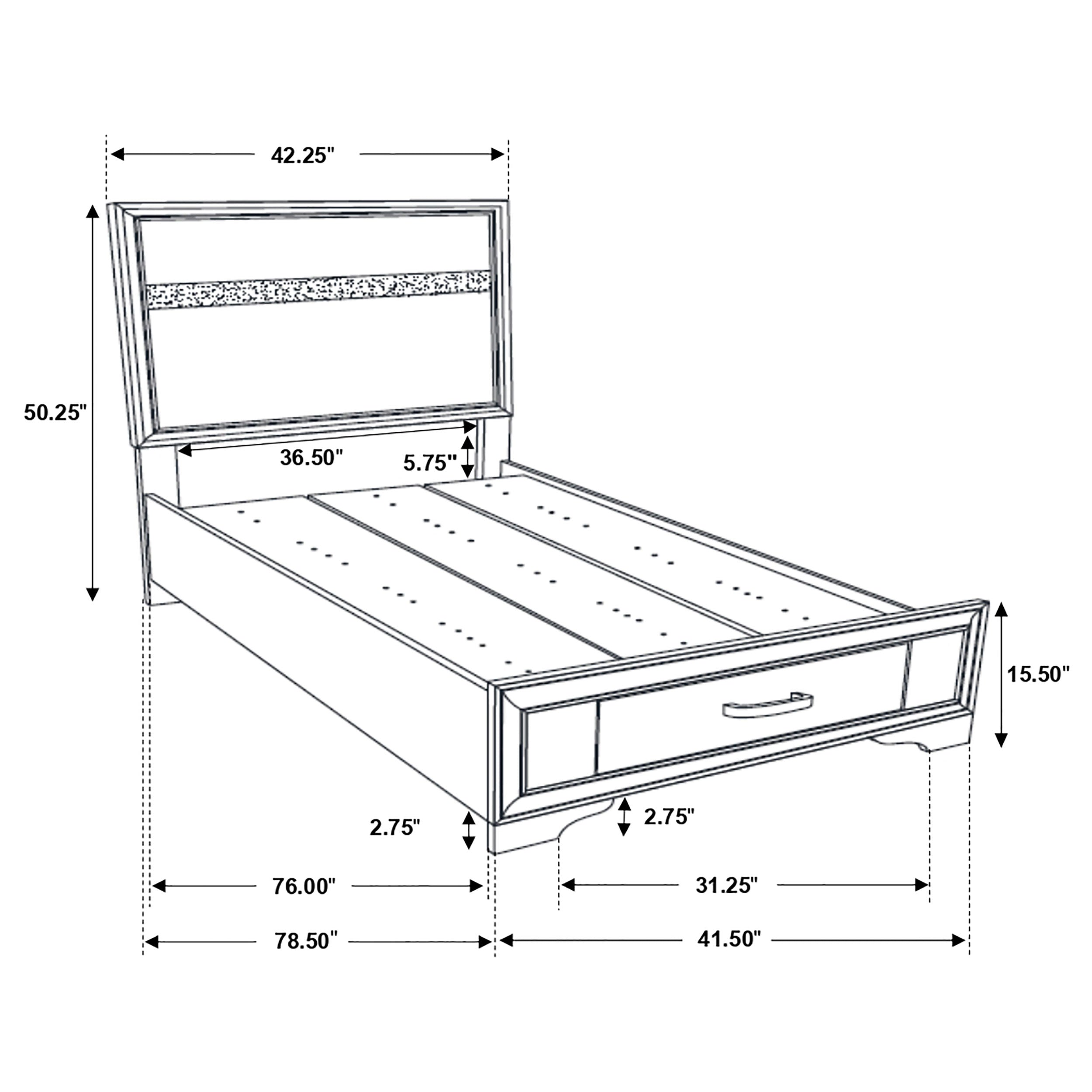 Miranda Panel Platform Storage Bed - Luxury Home Furniture (MI)