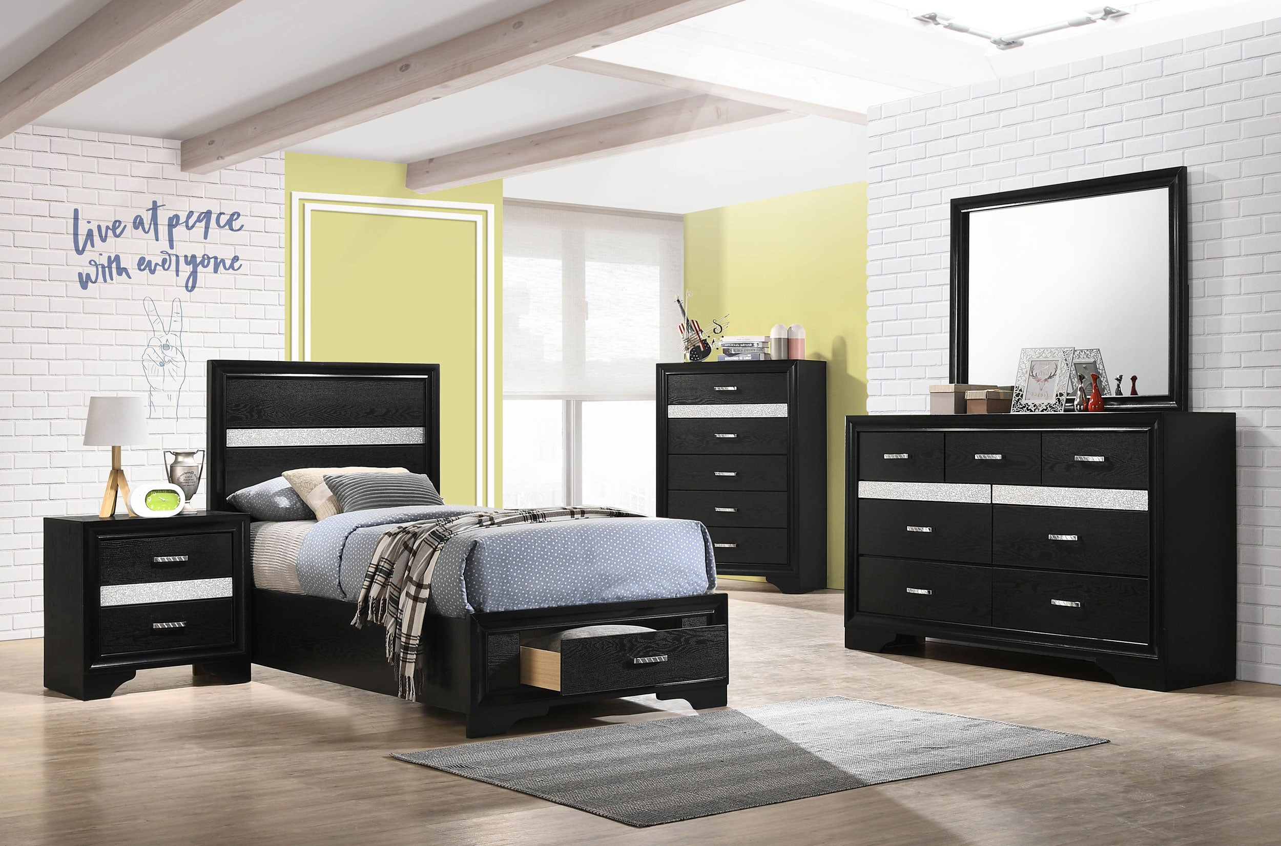 Miranda Panel Platform Storage Bed - Luxury Home Furniture (MI)