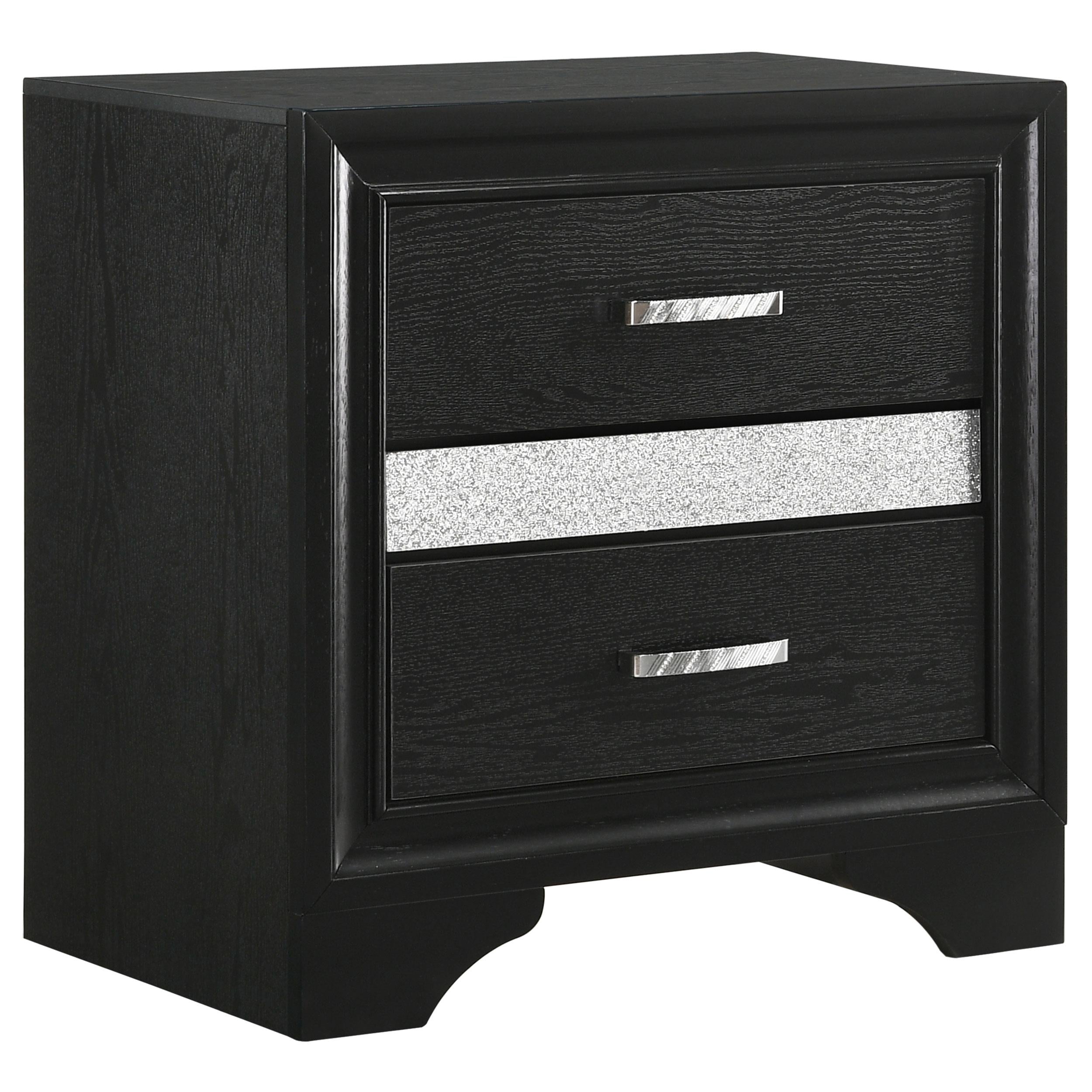 Miranda 2-drawer Nightstand Tray Black - Luxury Home Furniture (MI)