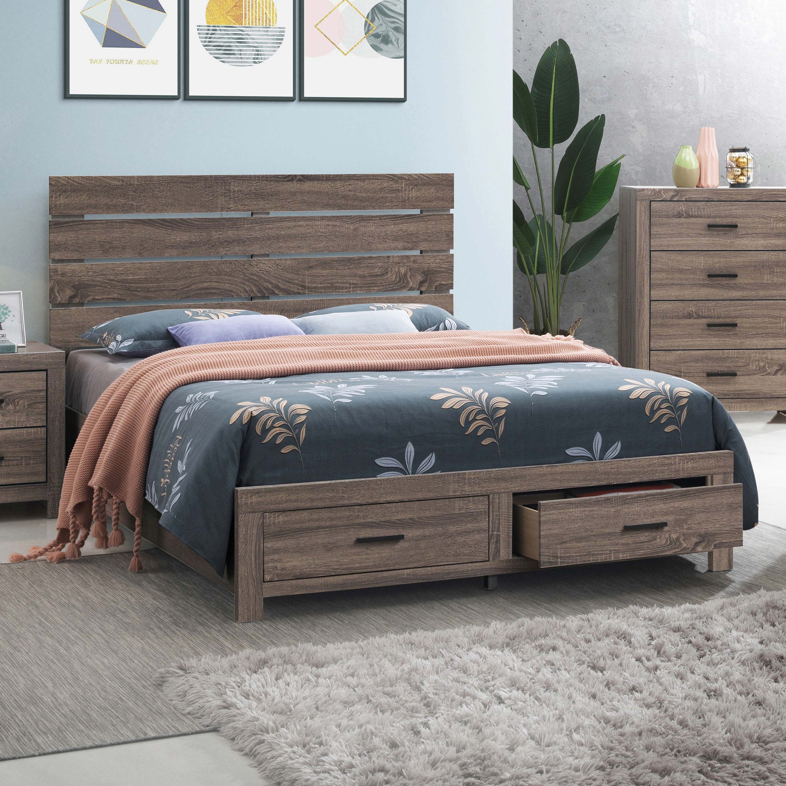 Brantford Wood Storage Panel Bed - Luxury Home Furniture (MI)