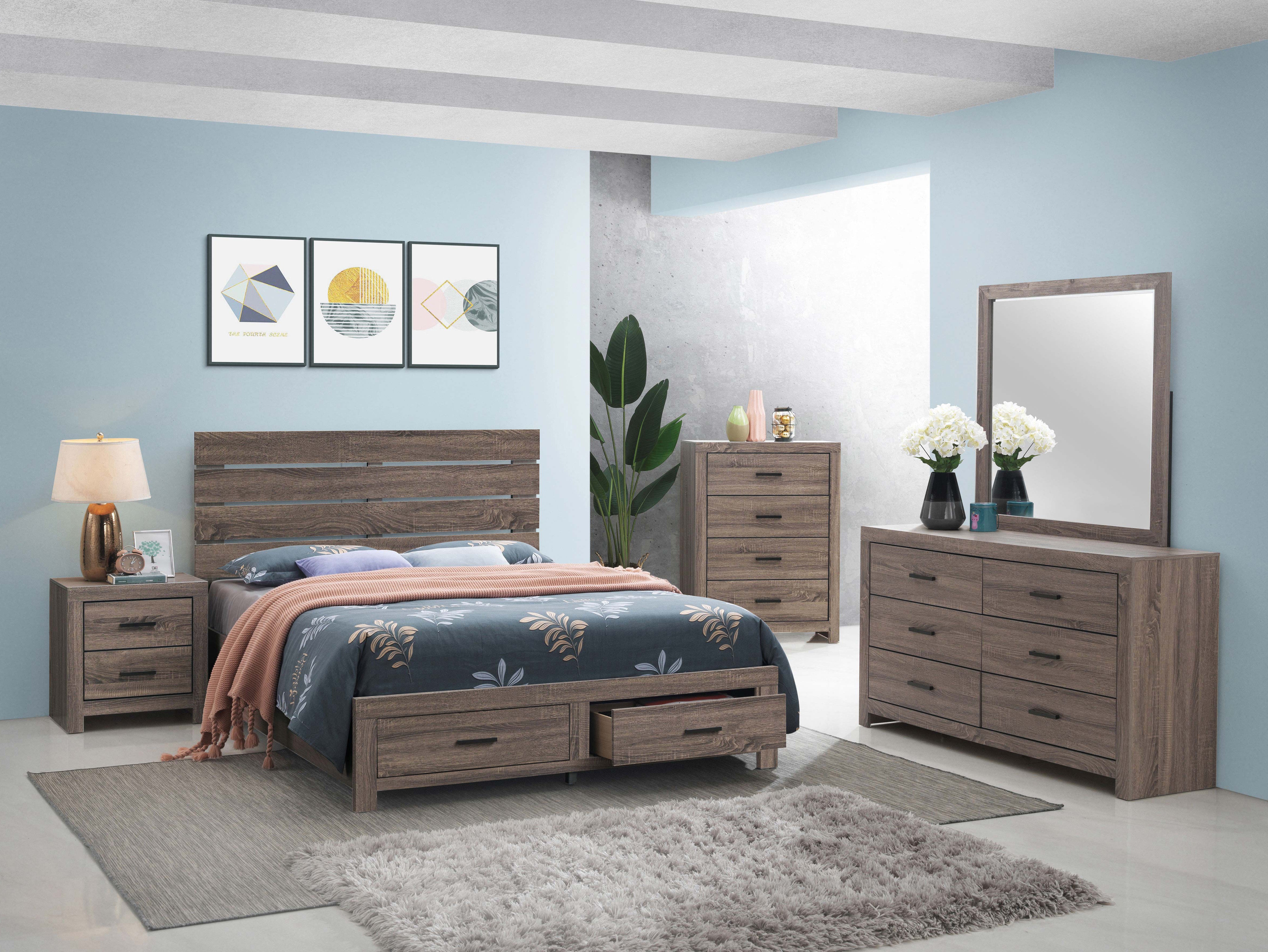 Brantford Wood Storage Panel Bed - Luxury Home Furniture (MI)