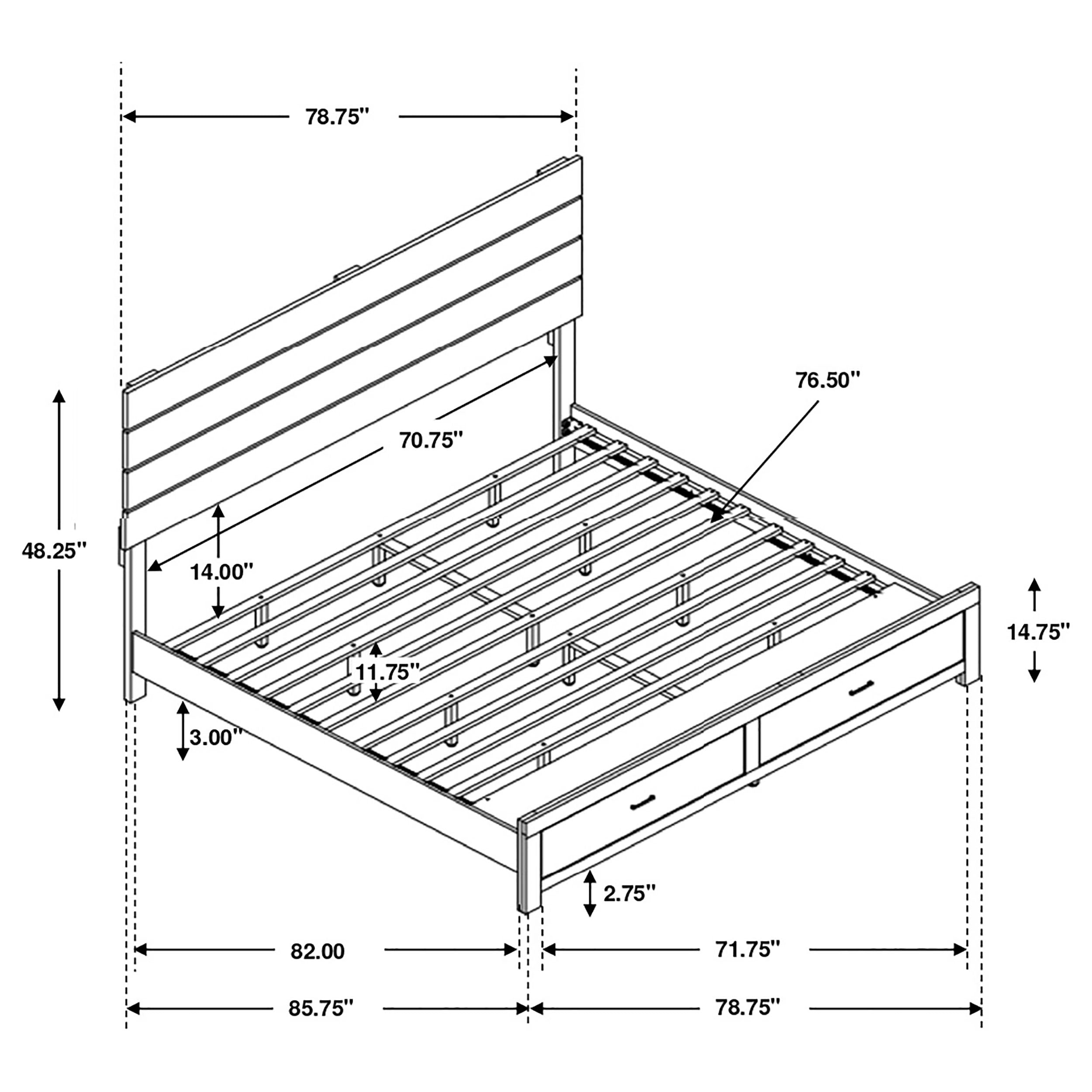 Brantford Panel Platform Storage Bed - Luxury Home Furniture (MI)