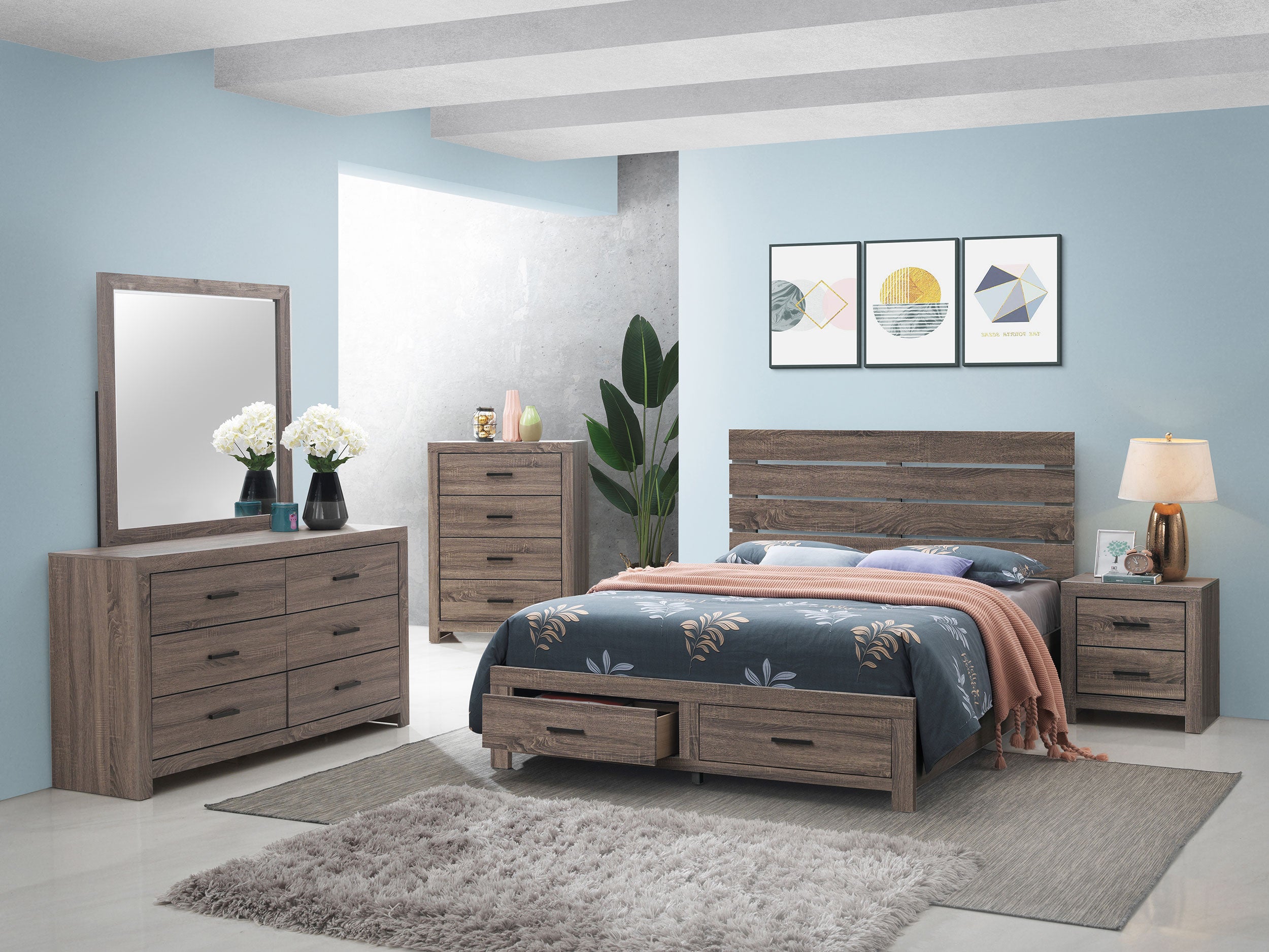 Brantford Panel Platform Storage Bed - Luxury Home Furniture (MI)