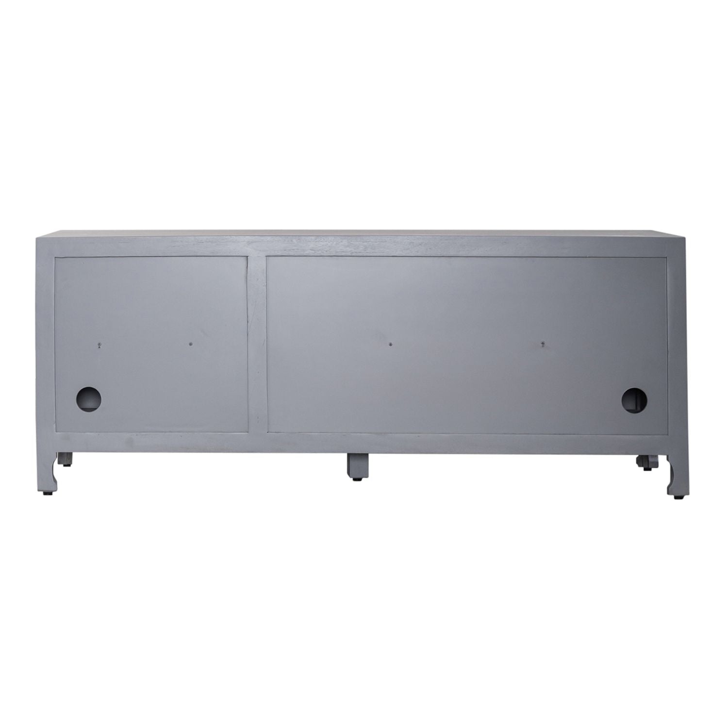 Marisol 65 Inch 3 Door Accent TV Stand in Weathered Honey and Soft Wash Gray - Luxury Home Furniture (MI)