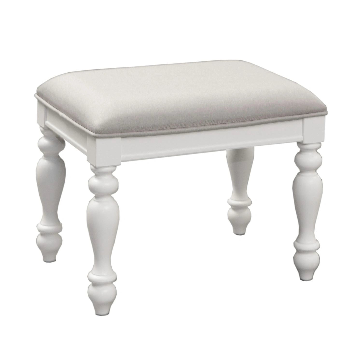 Summer House I Vanity Stool in Oyster White image