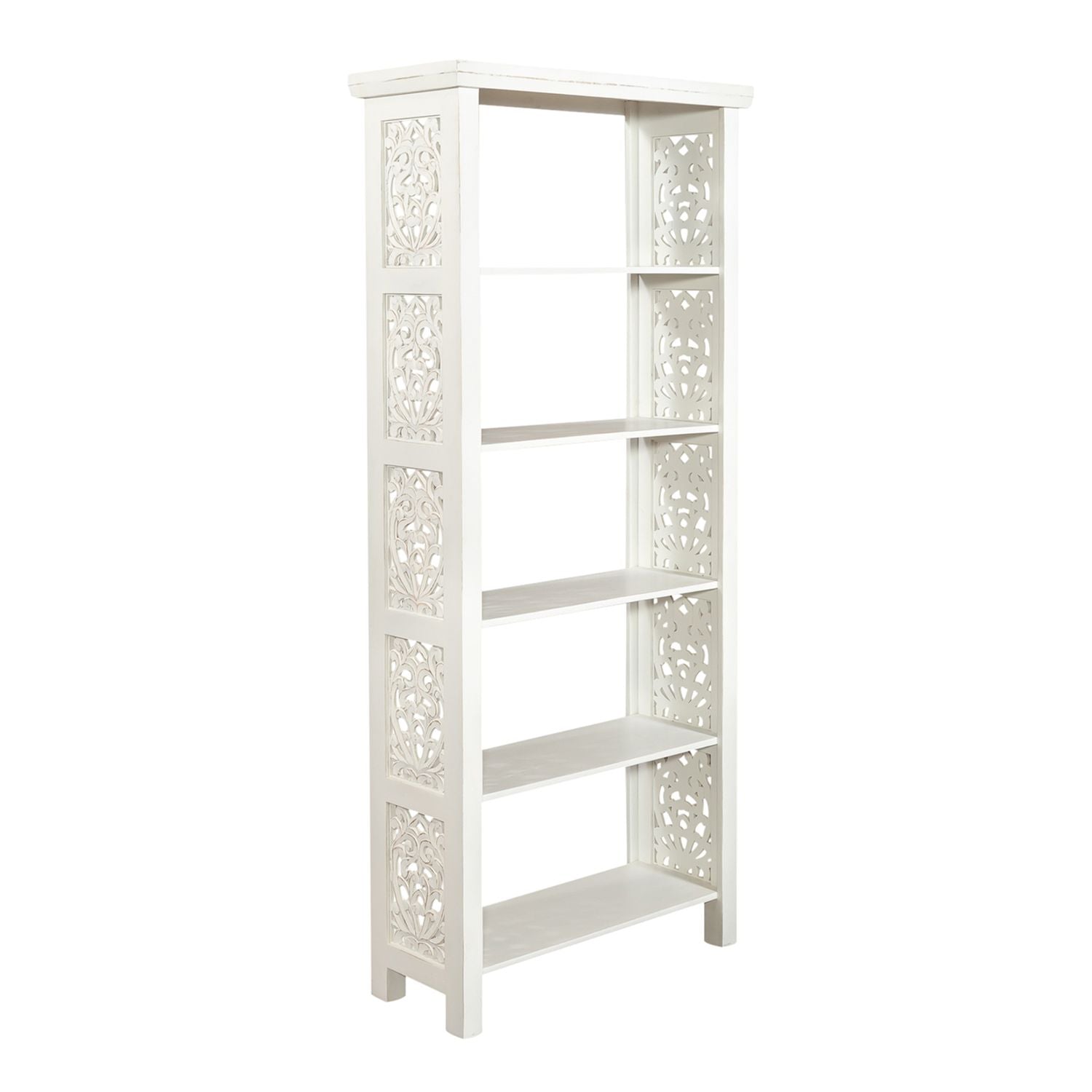 Trellis Lane Accent Bookcase in Weathered White - Luxury Home Furniture (MI)