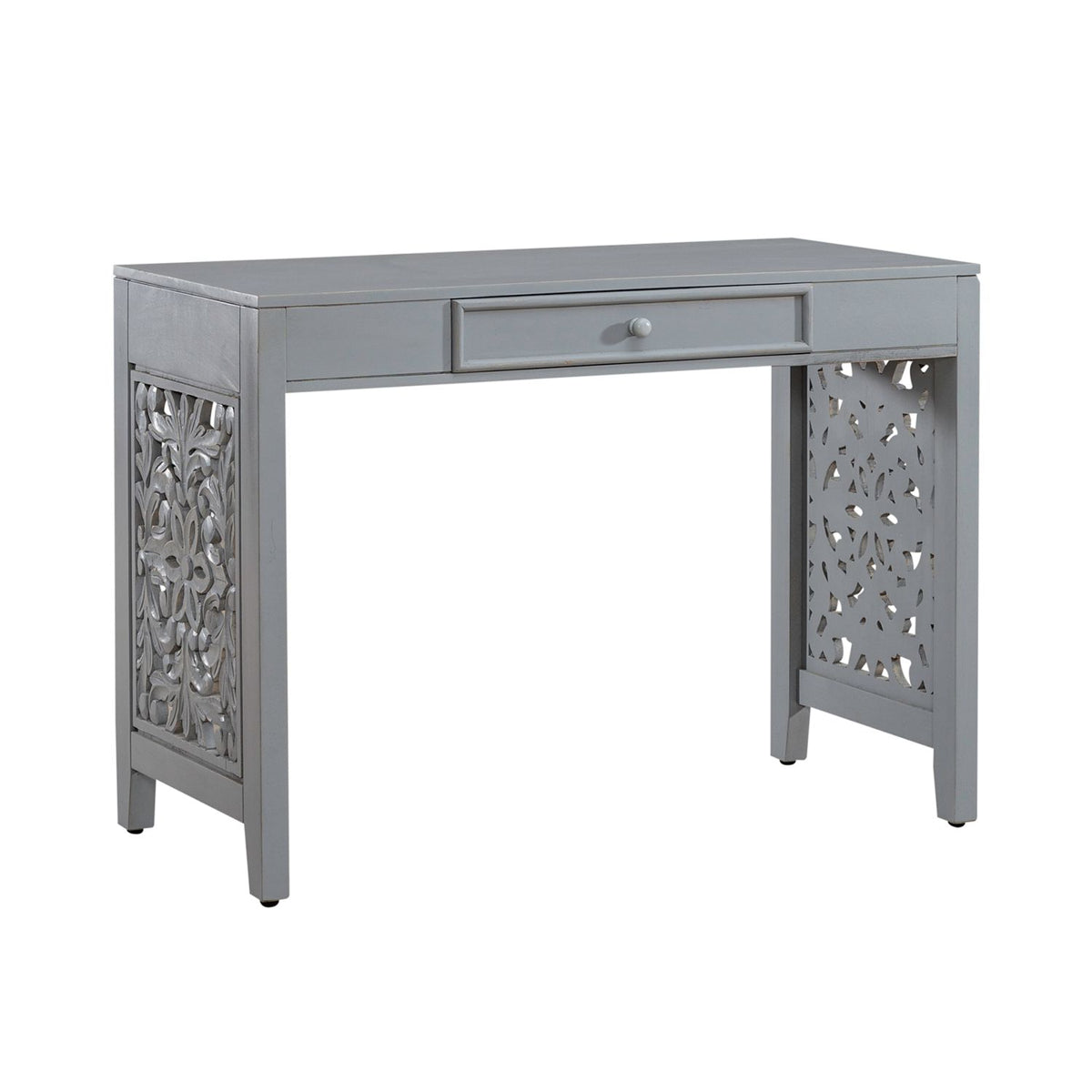 Liberty Furniture Trellis Lane Accent Writing Desk in Grey EST SHIP TIME APPX 4 WEEKS image