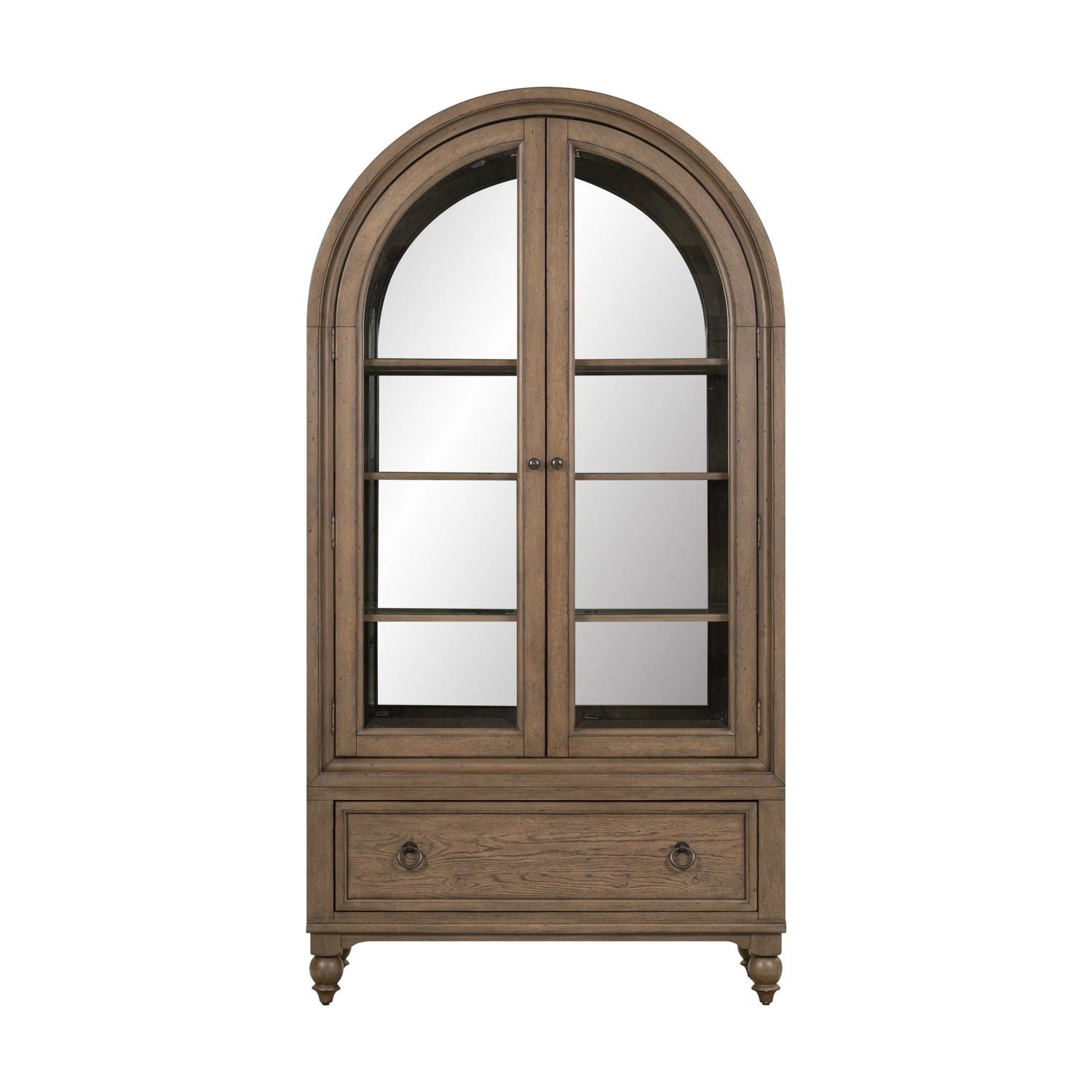 Americana Farmhouse Arched Display Cabinet image