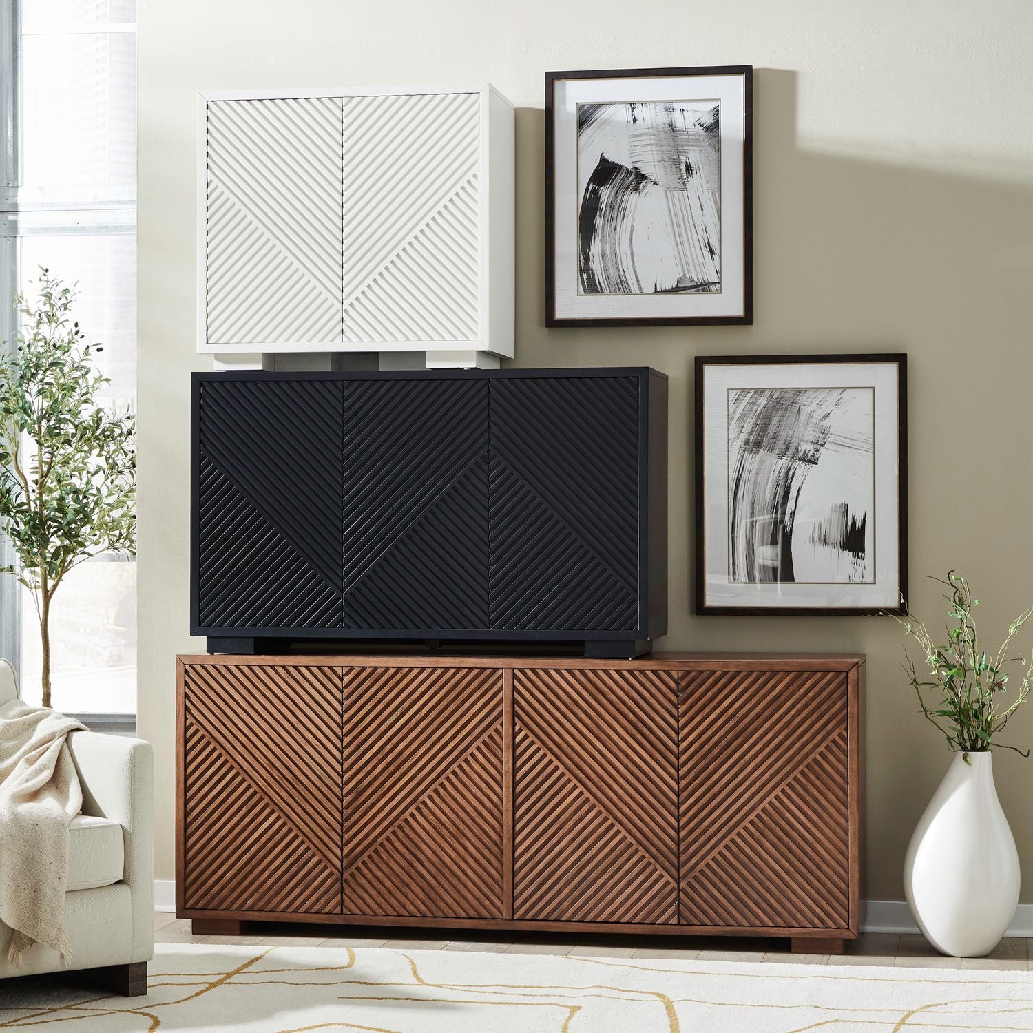 Easton 82 Inch TV Console in Coffee Bean - Luxury Home Furniture (MI)