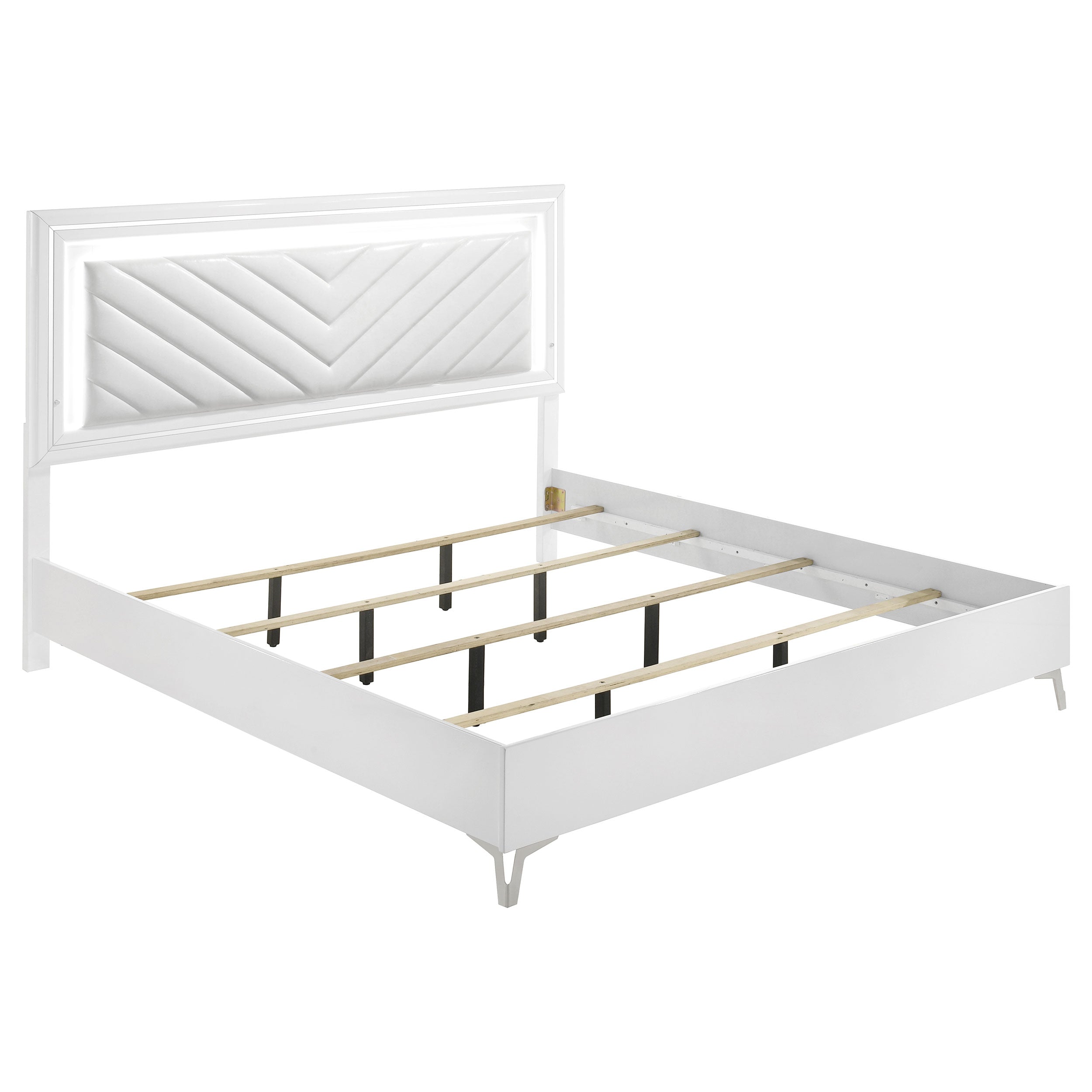 Cassia Panel Bed with LED Lighting - Luxury Home Furniture (MI)