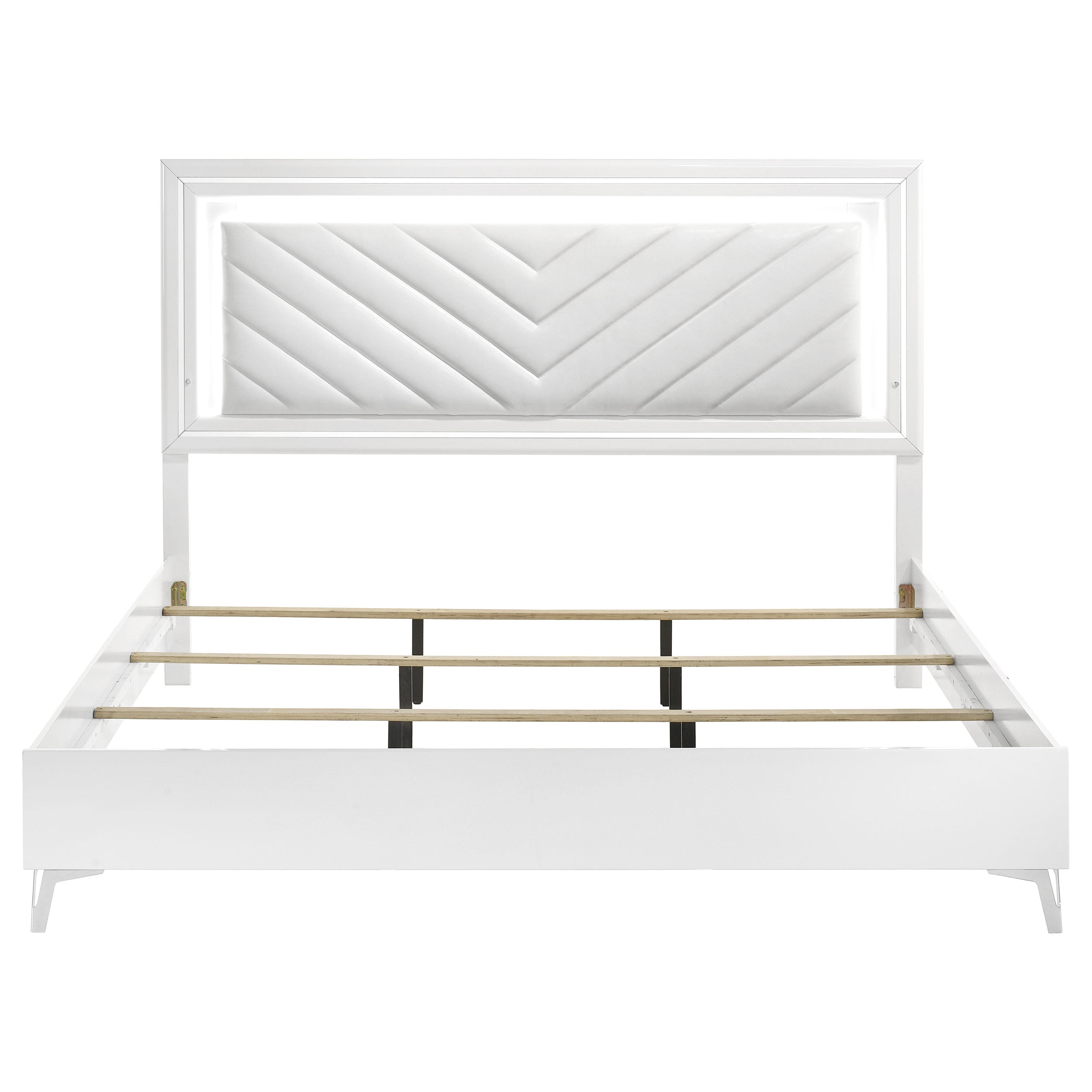 Cassia Panel Bed with LED Lighting - Luxury Home Furniture (MI)