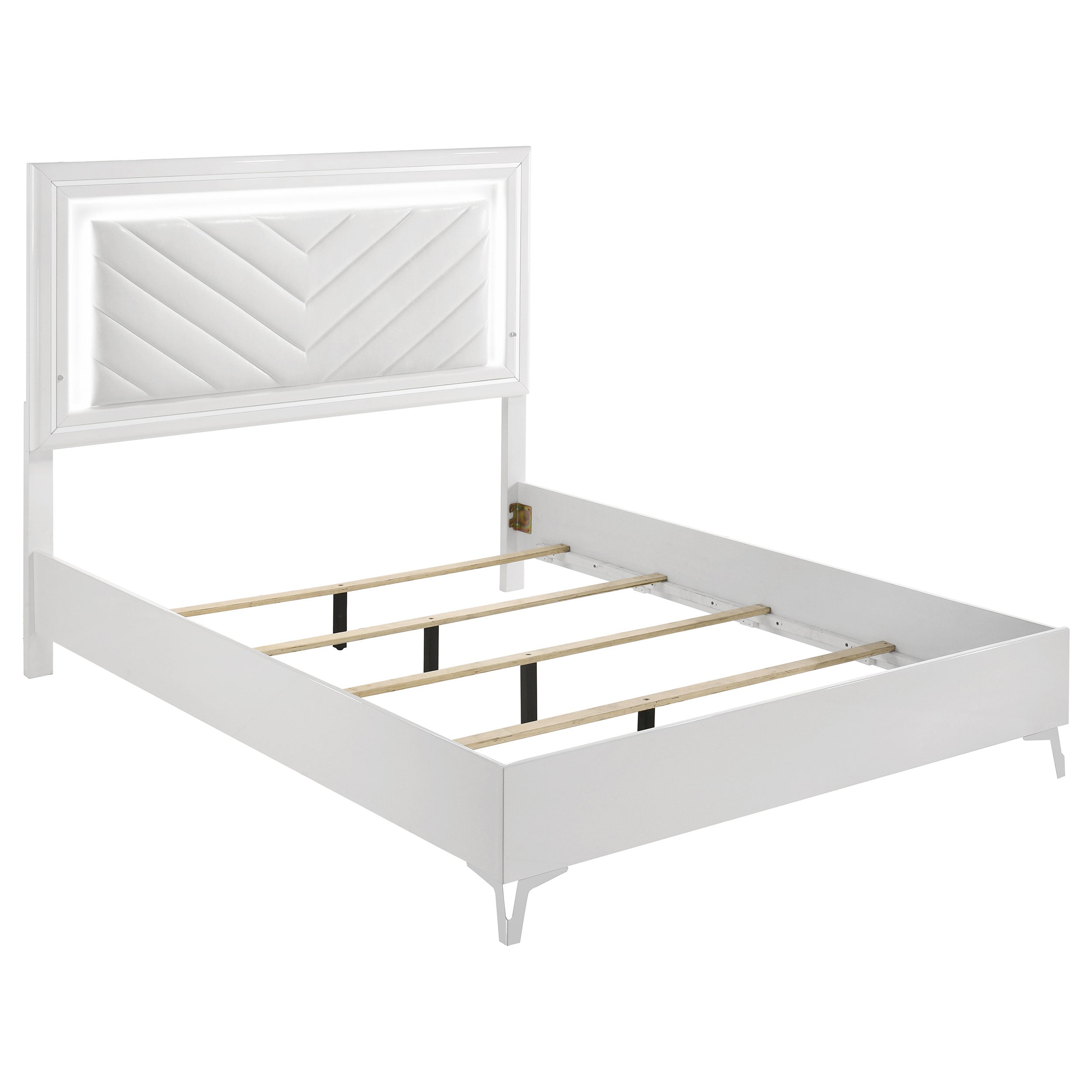 Cassia Panel Bed with LED Lighting - Luxury Home Furniture (MI)