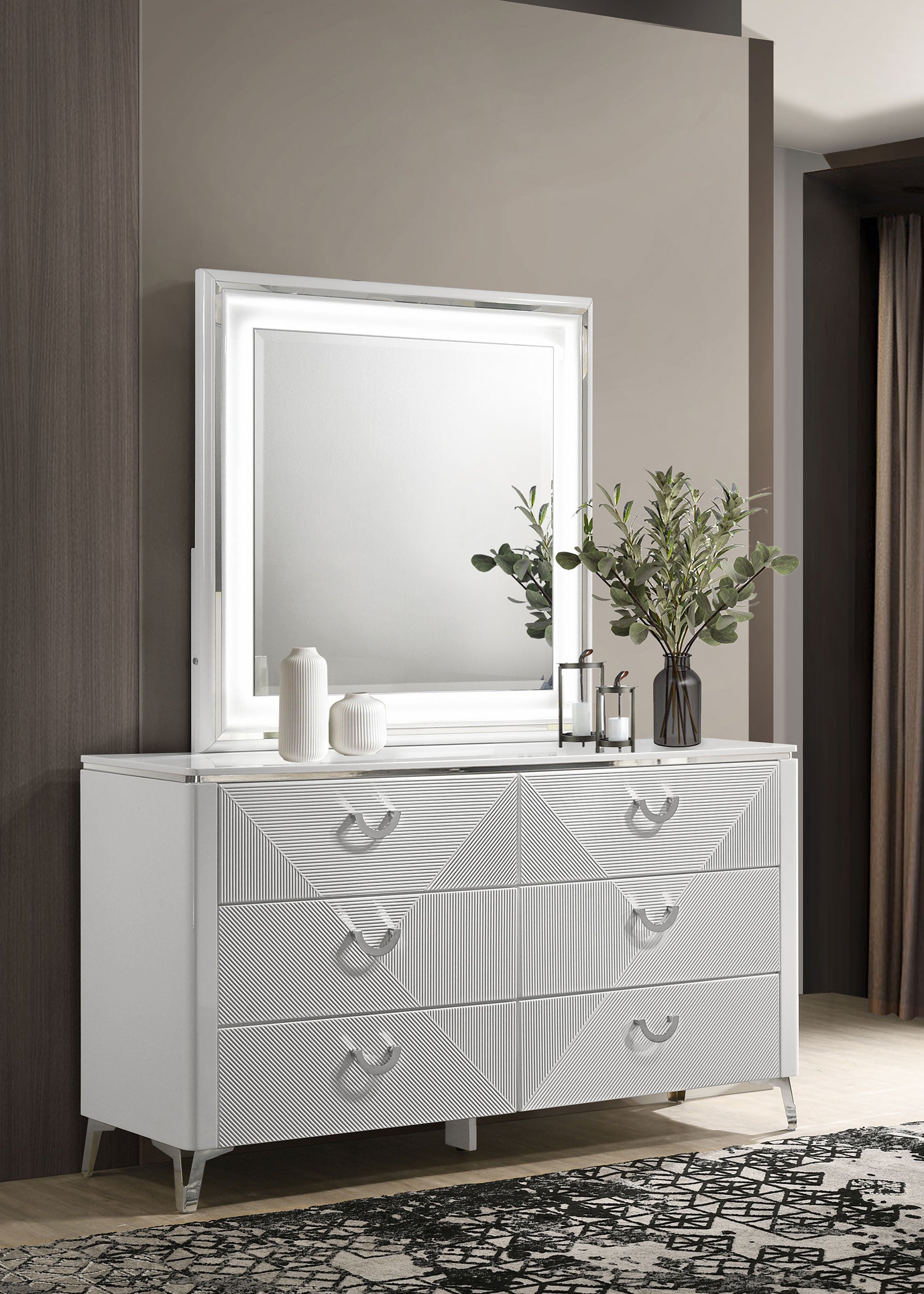Cassia Dresser with Mirror - Luxury Home Furniture (MI)