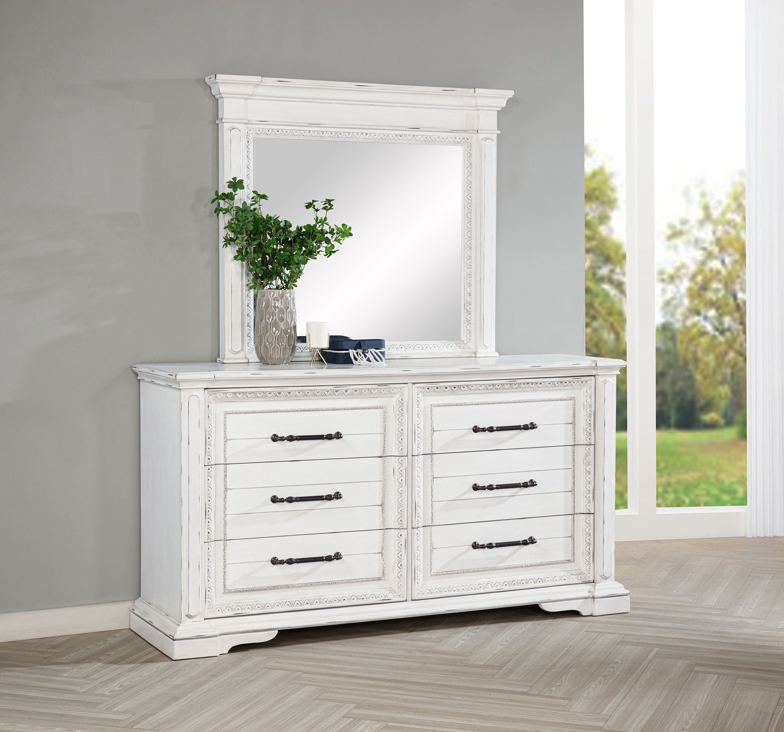 McKinney Dresser with Mirror - Luxury Home Furniture (MI)