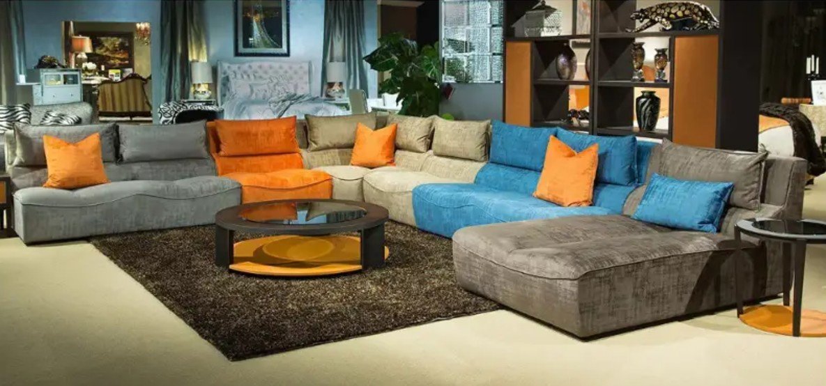 AICO Furniture 21 Cosmopolitan Armless Chaise - Luxury Home Furniture (MI)