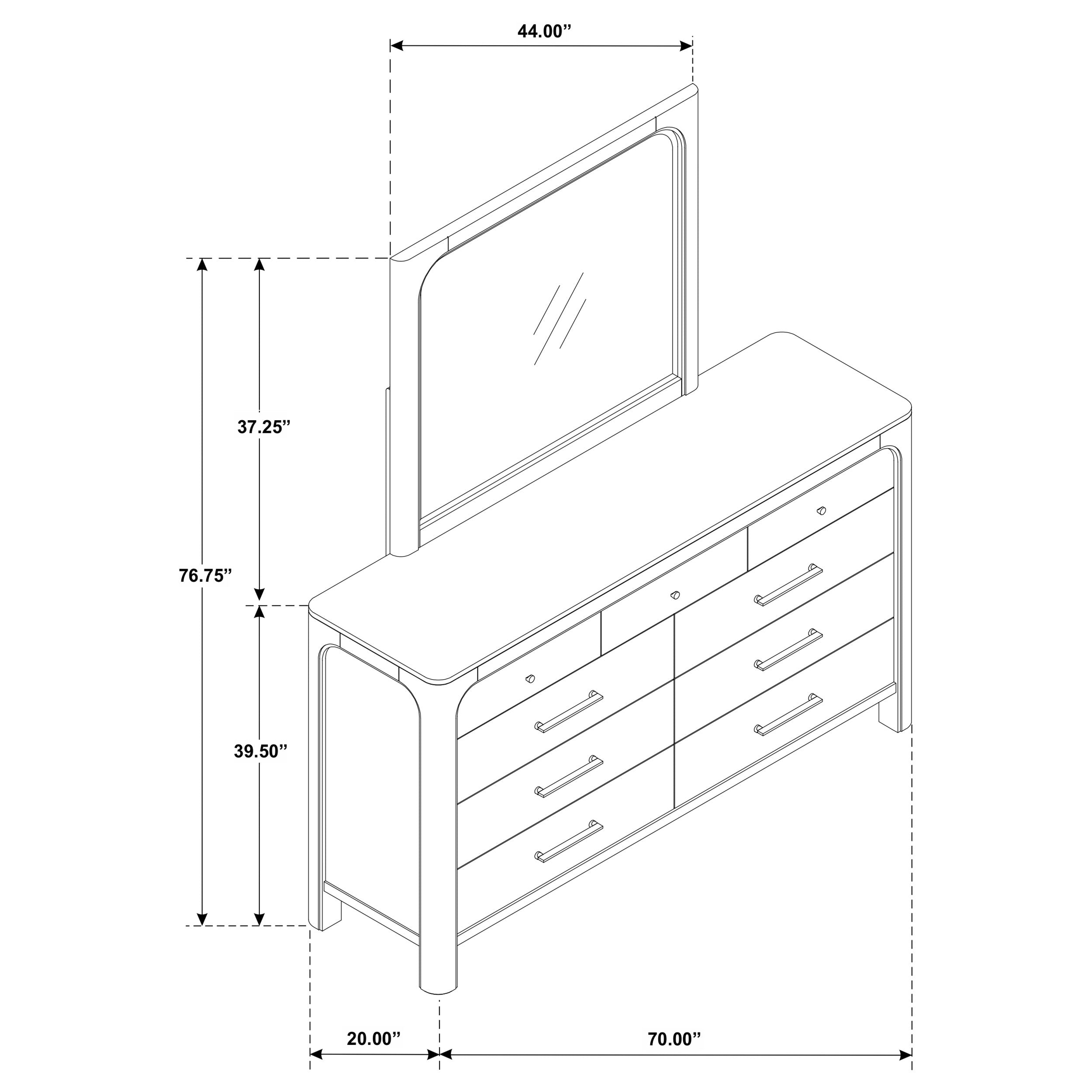 Solano Dresser with Mirror - Luxury Home Furniture (MI)