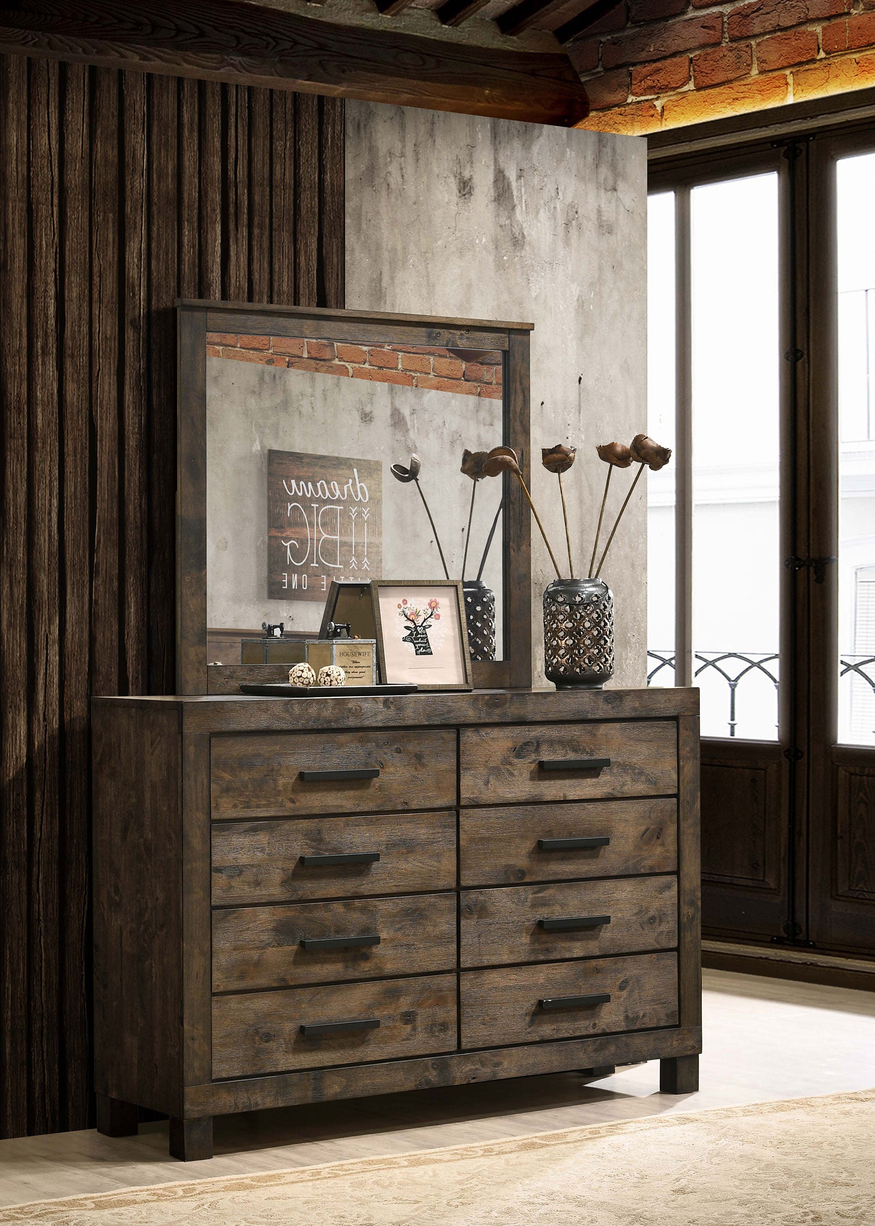 Woodmont Dresser with Mirror - Luxury Home Furniture (MI)