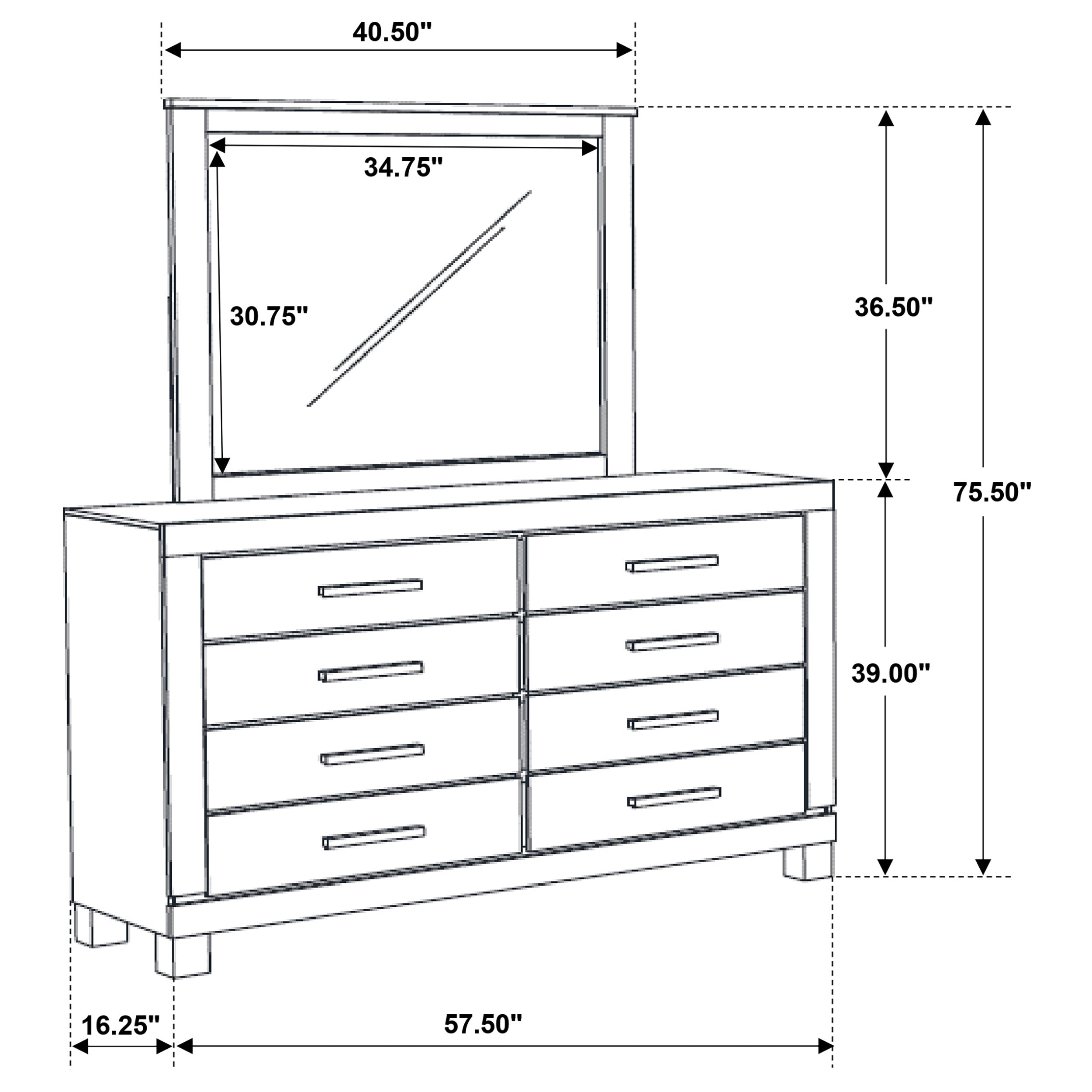 Woodmont Dresser with Mirror