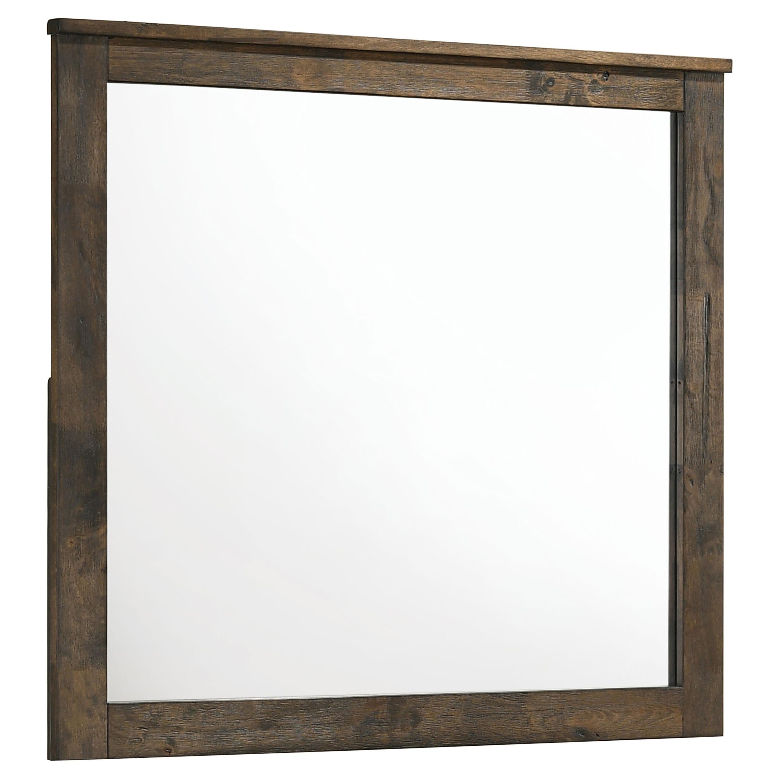 Woodmont Rectangle Dresser Mirror Rustic Golden Brown - Luxury Home Furniture (MI)