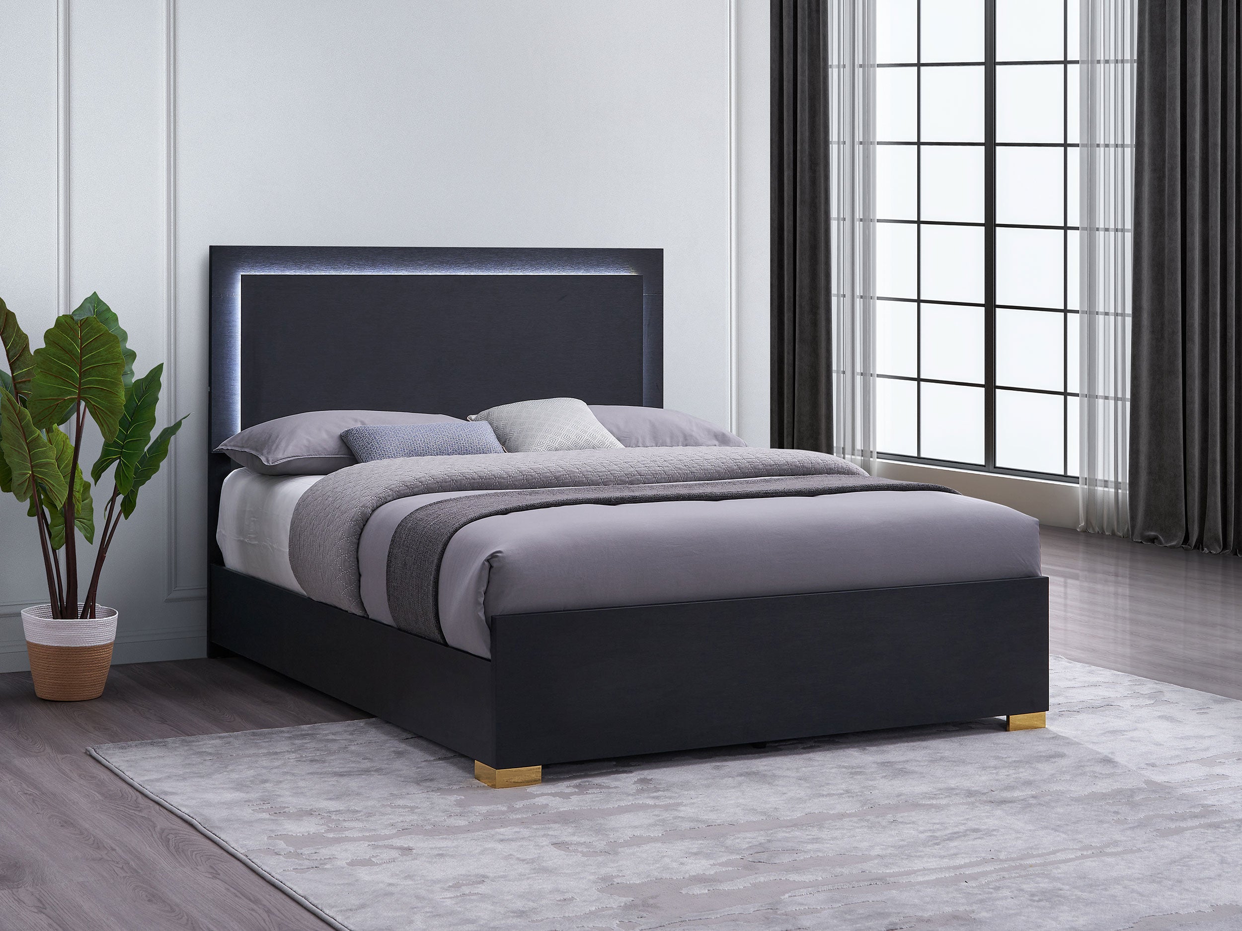 Marceline Beds White & Black Eastren King, Full, Twin, & Queen - Luxury Home Furniture (MI)
