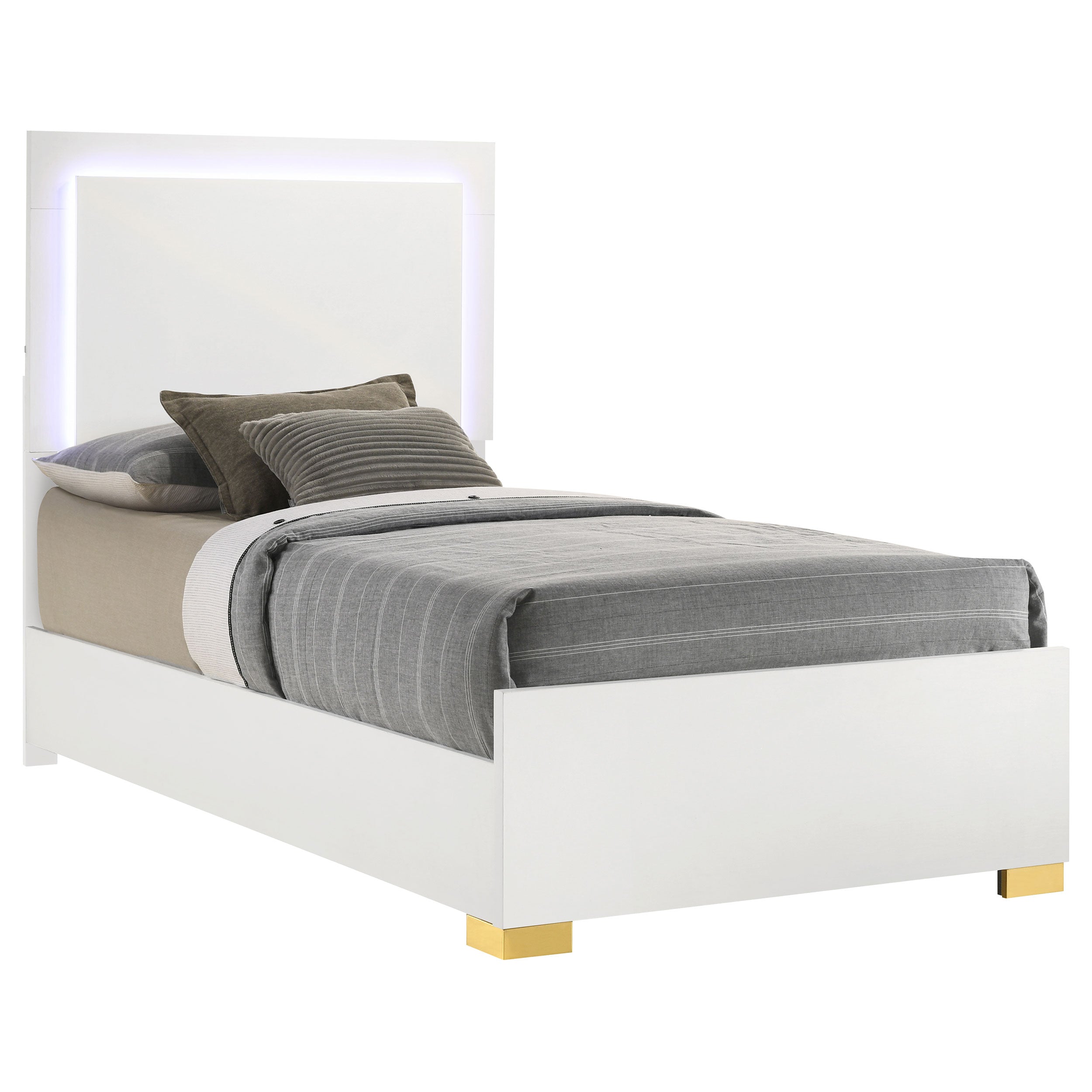 Marceline Beds White & Black Eastren King, Full, Twin, & Queen - Luxury Home Furniture (MI)