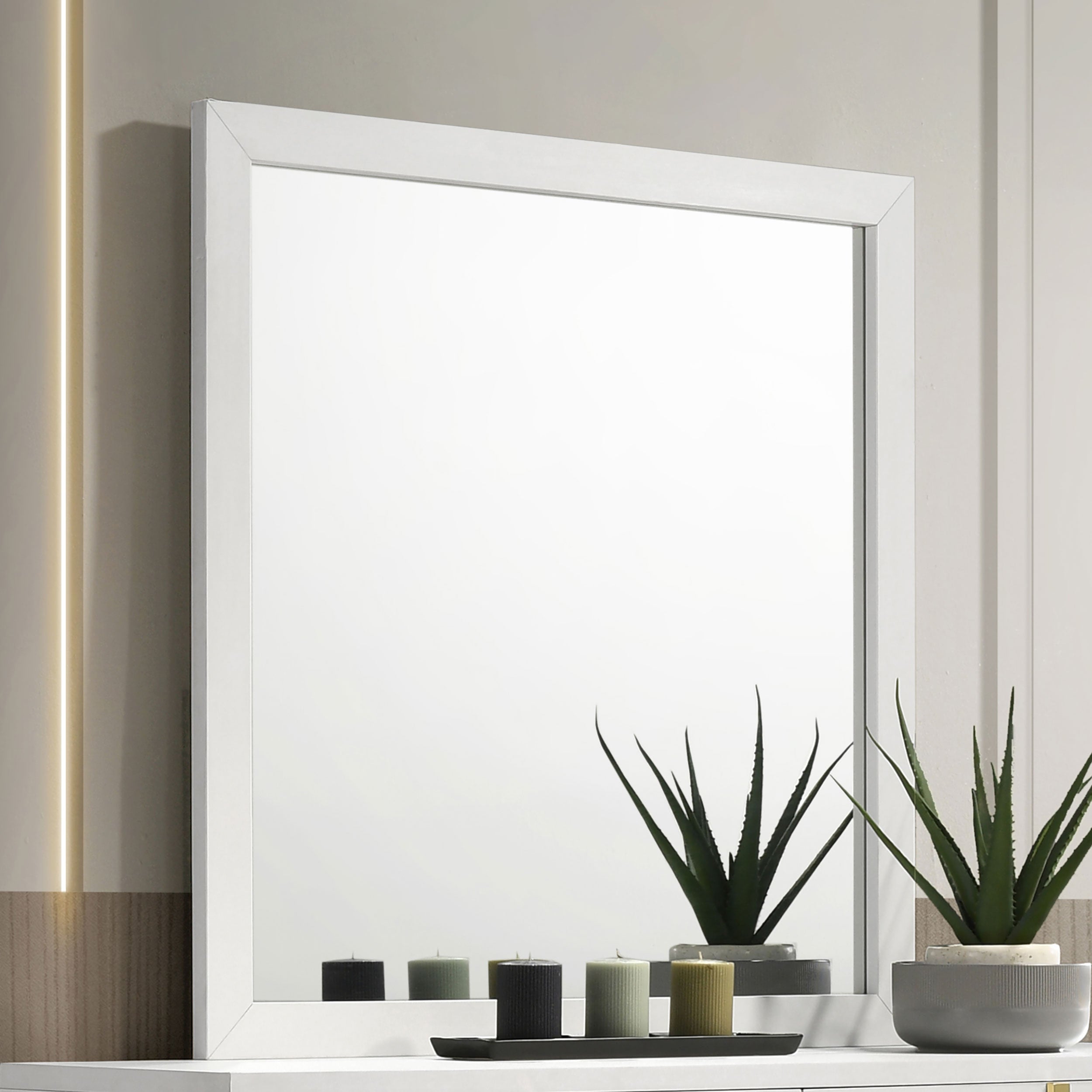 Marceline Dresser Mirror White - Luxury Home Furniture (MI)