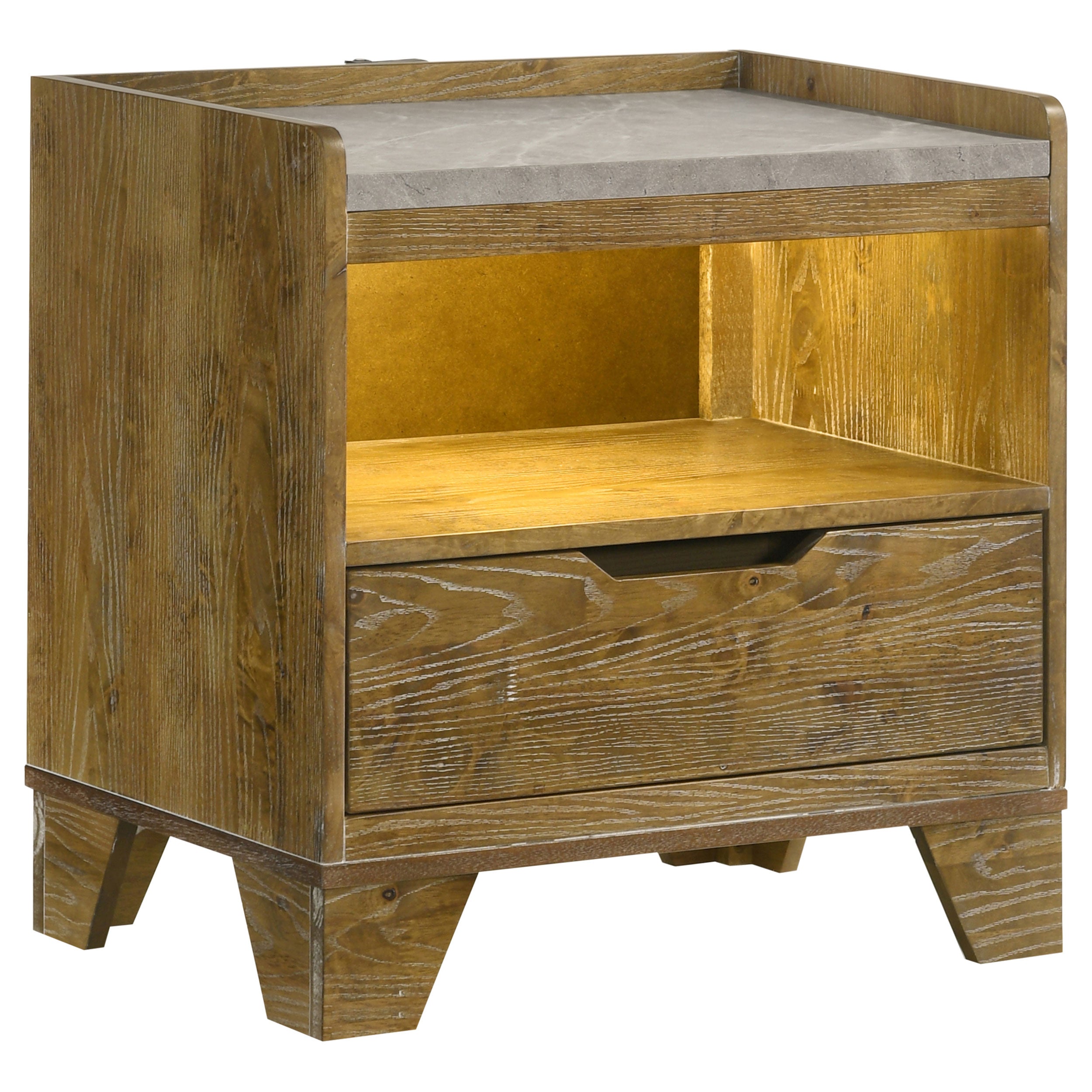 Henderson Nightstand with LED Lighting - Luxury Home Furniture (MI)