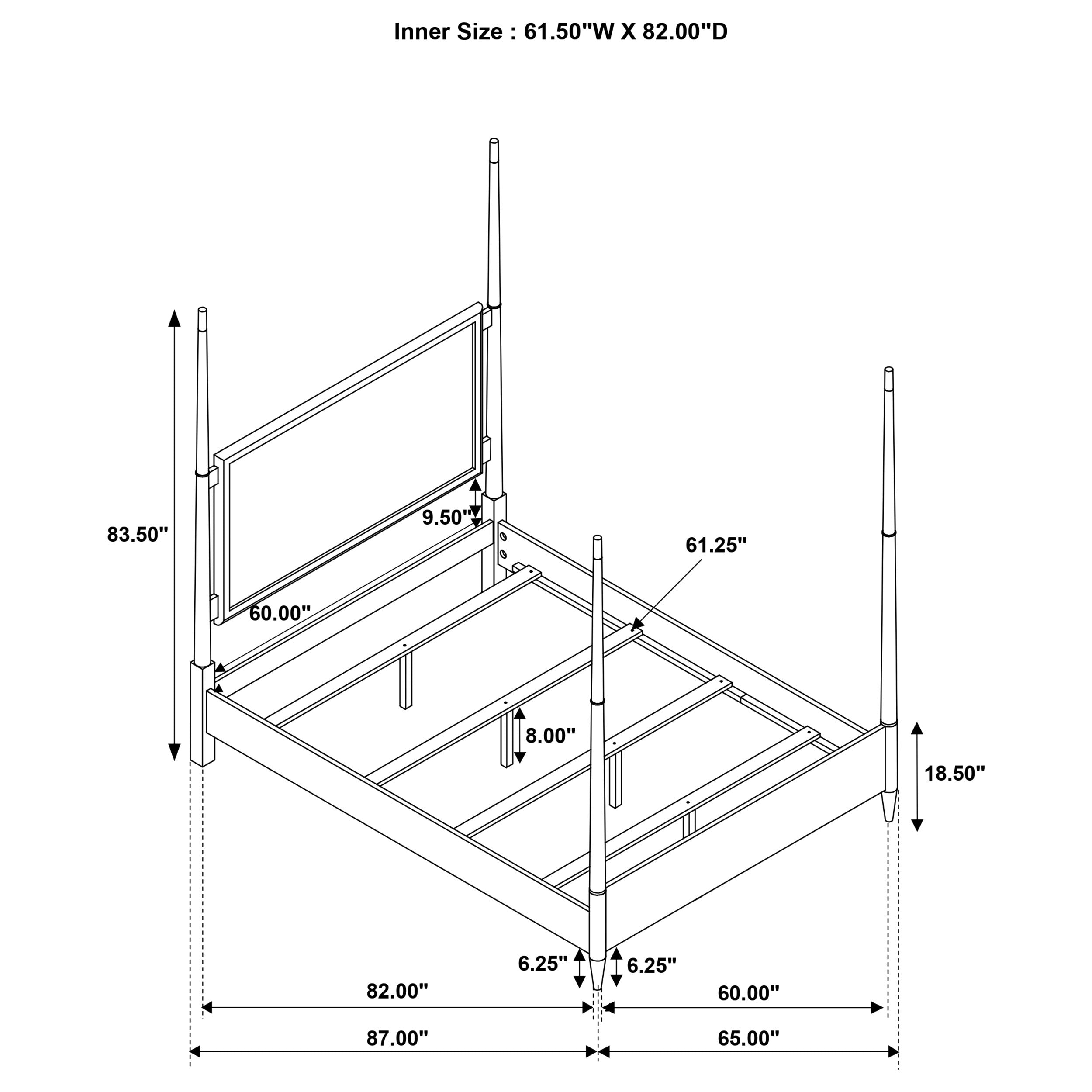 Emberlyn Four-Poster Panel Bed - Luxury Home Furniture (MI)