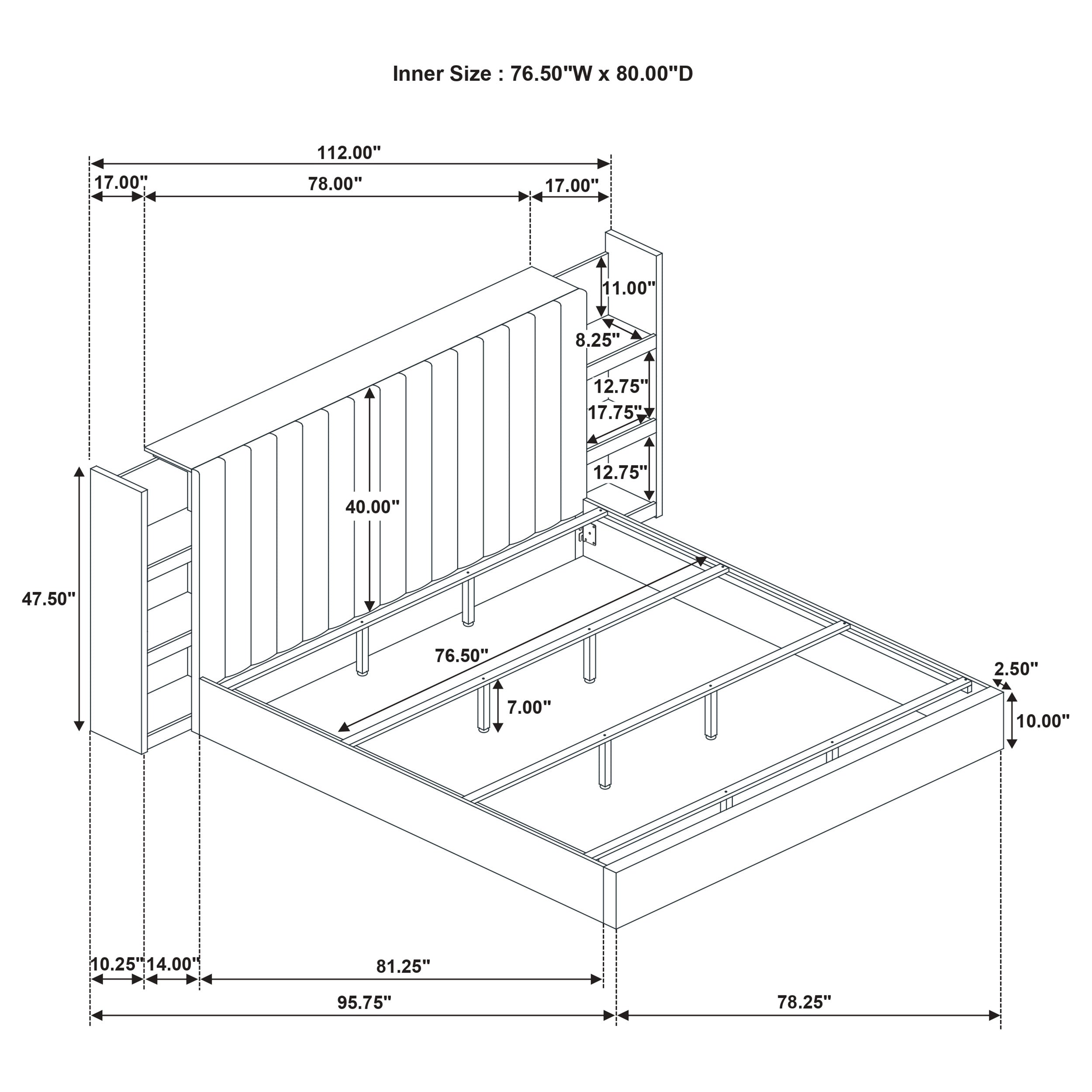 Arielle Bookcase Bed - Luxury Home Furniture (MI)