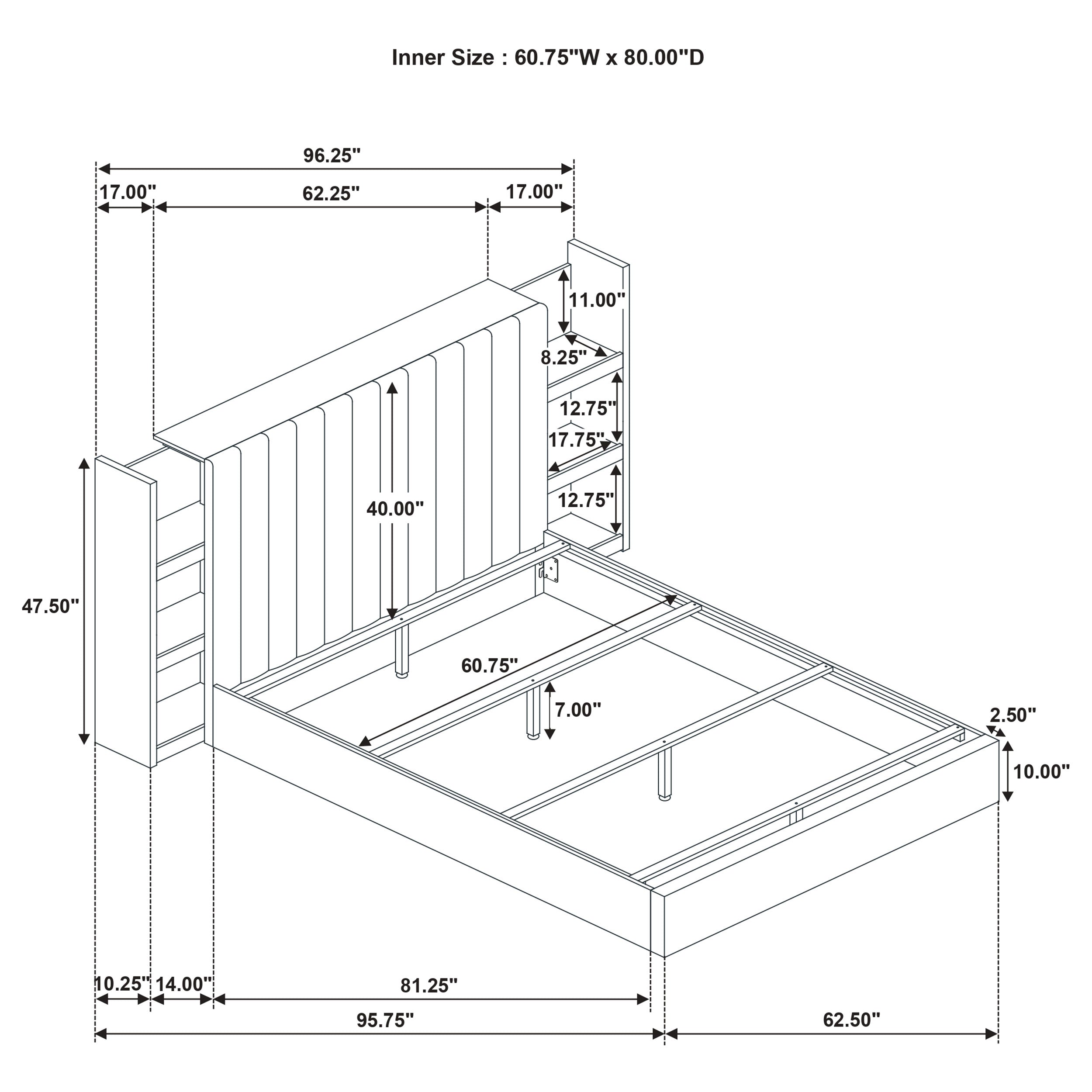 Arielle Bookcase Bed - Luxury Home Furniture (MI)