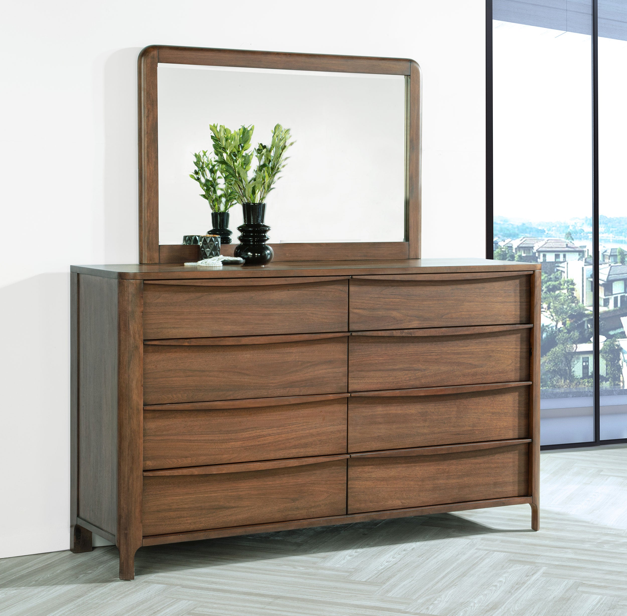 Maderia Dresser with Mirror - Luxury Home Furniture (MI)
