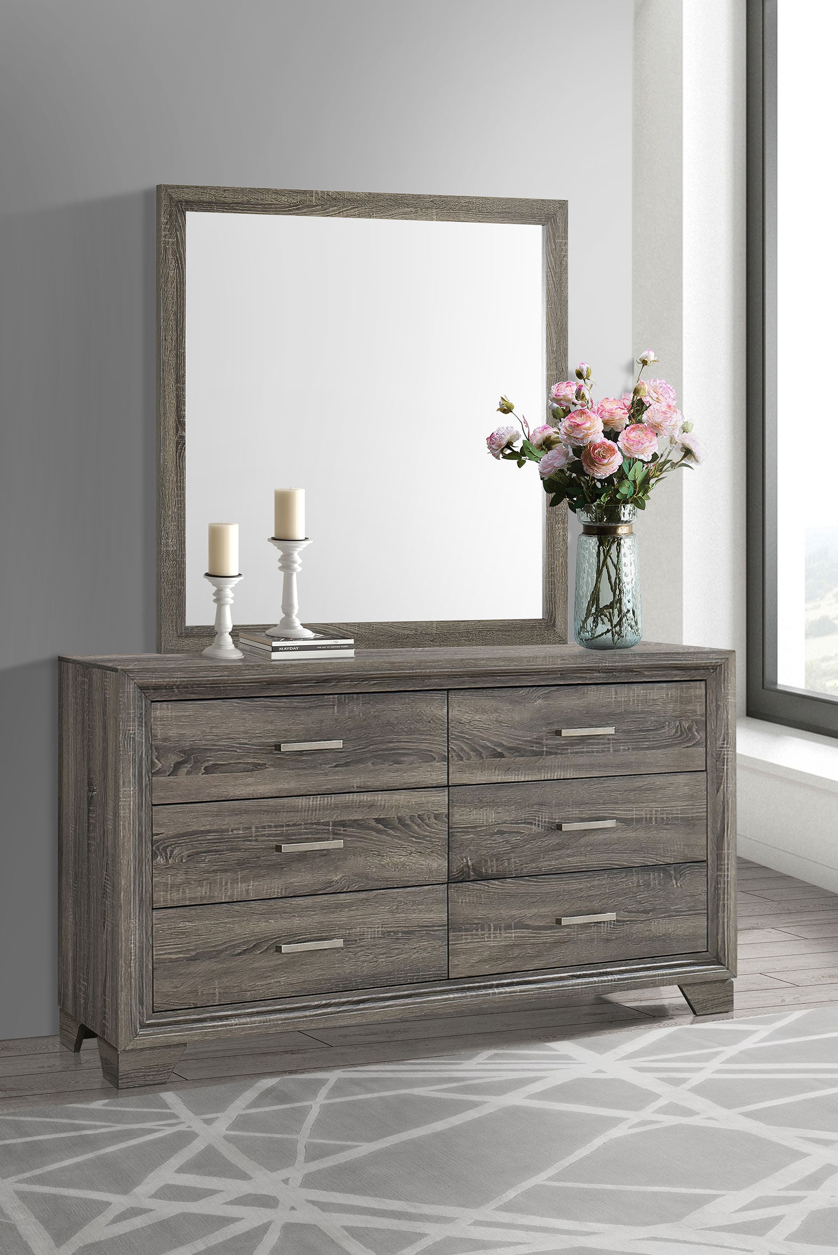 Wright Dresser with Mirror - Luxury Home Furniture (MI)