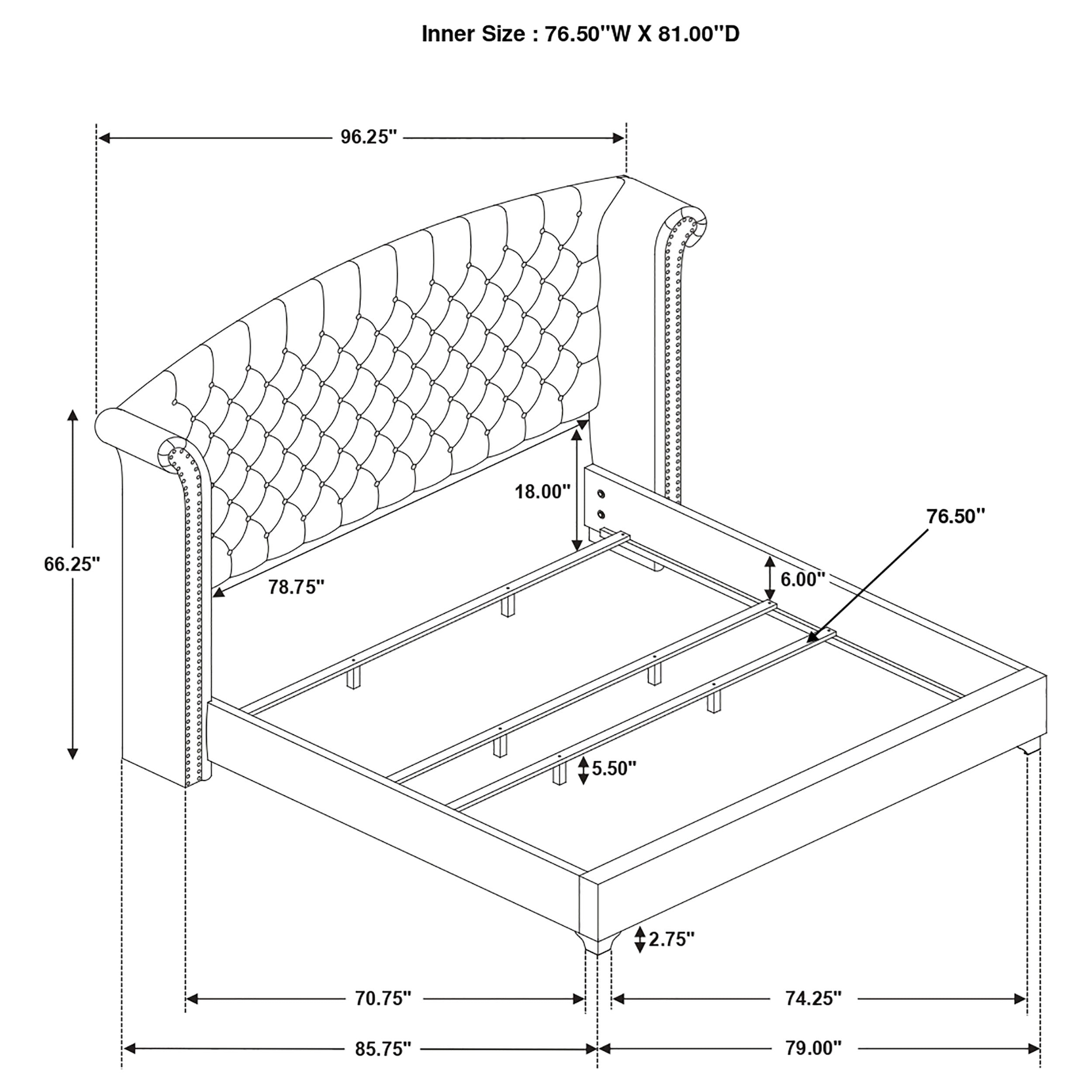 Melody Wingback Bed - Luxury Home Furniture (MI)