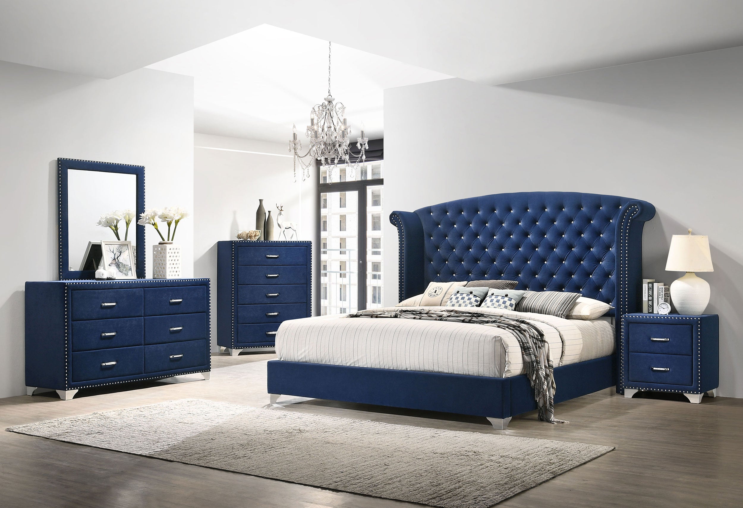 Melody Wingback Bed
