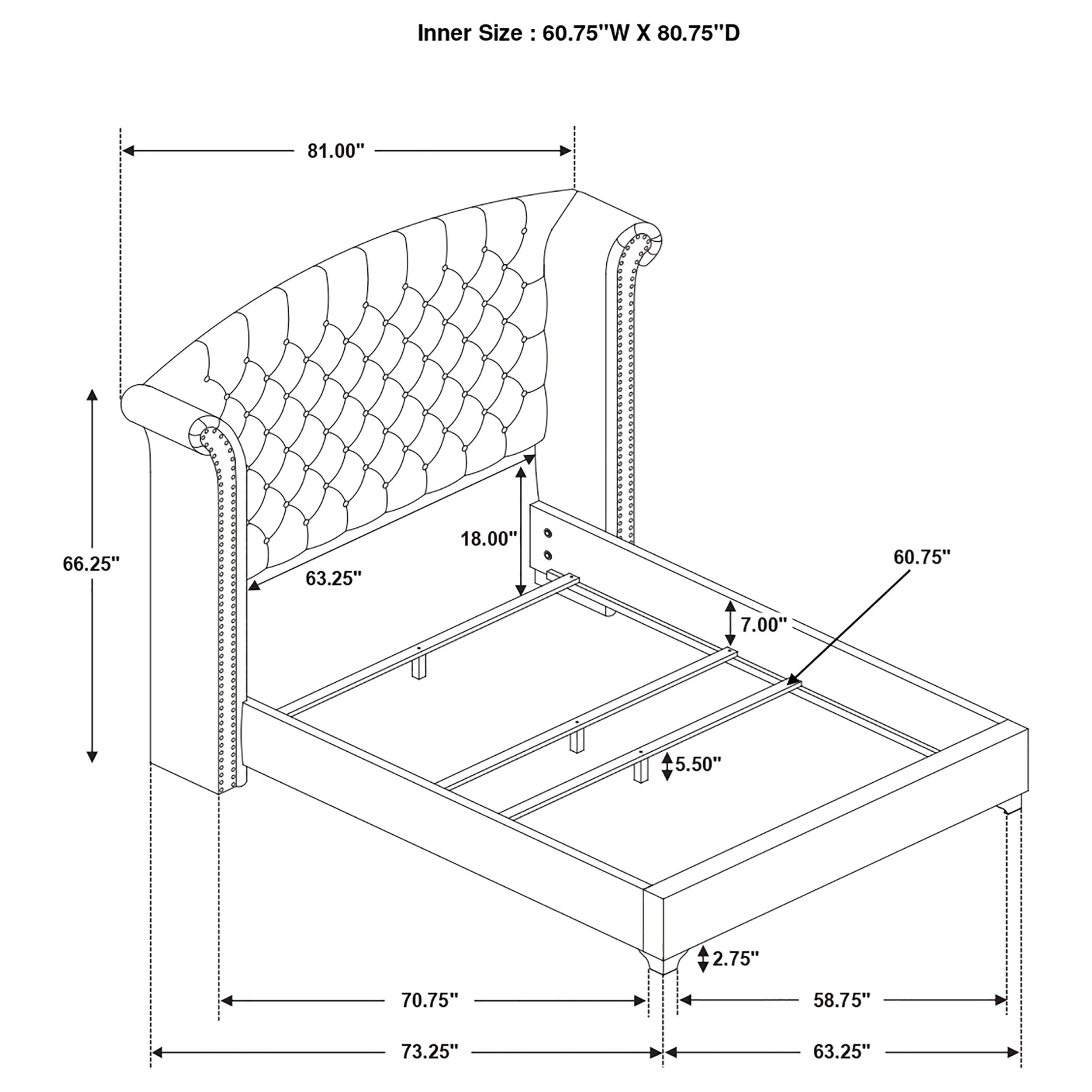 Melody Wingback Bed - Luxury Home Furniture (MI)