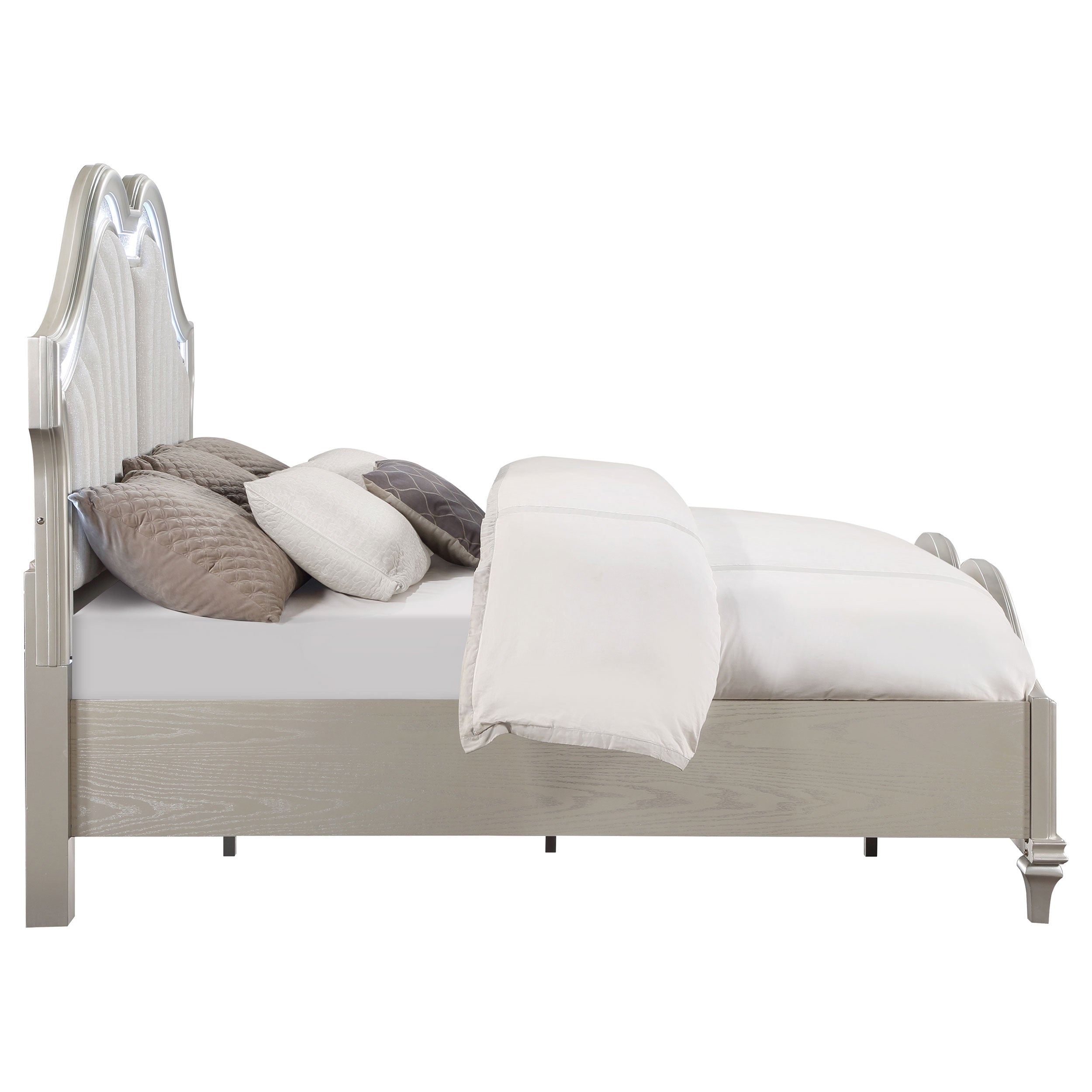 Evangeline Panel Bed with LED Lighting - Luxury Home Furniture (MI)