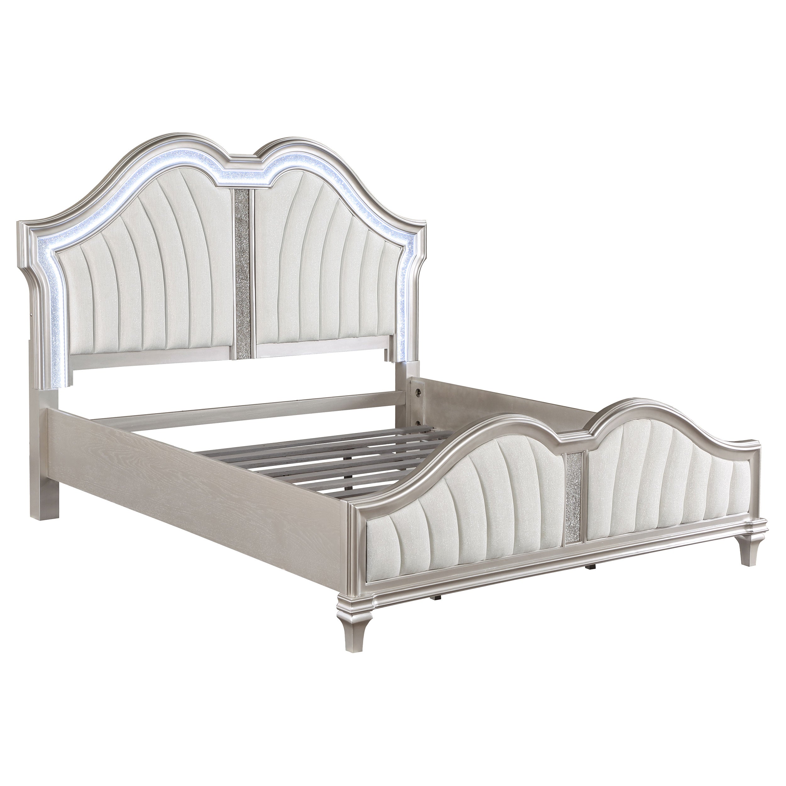 Evangeline Panel Bed with LED Lighting - Luxury Home Furniture (MI)
