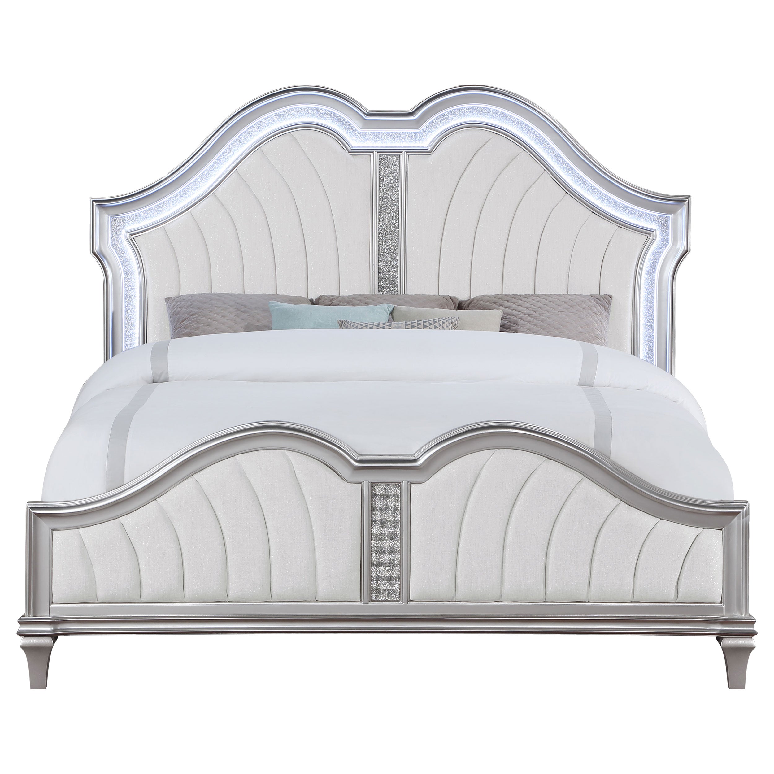 Evangeline Panel Bed with LED Lighting - Luxury Home Furniture (MI)