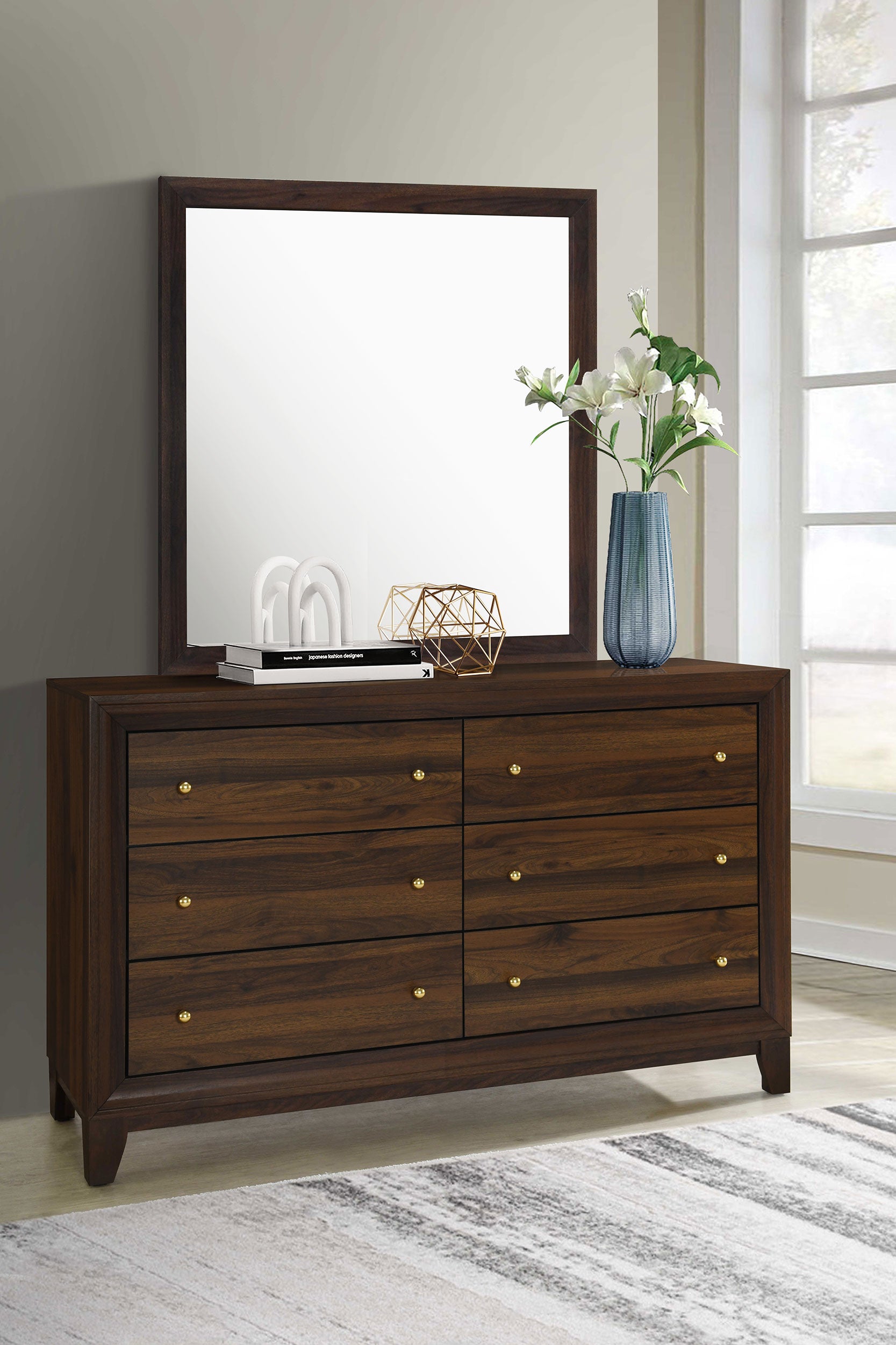 Welsley Dresser with Mirror - Luxury Home Furniture (MI)