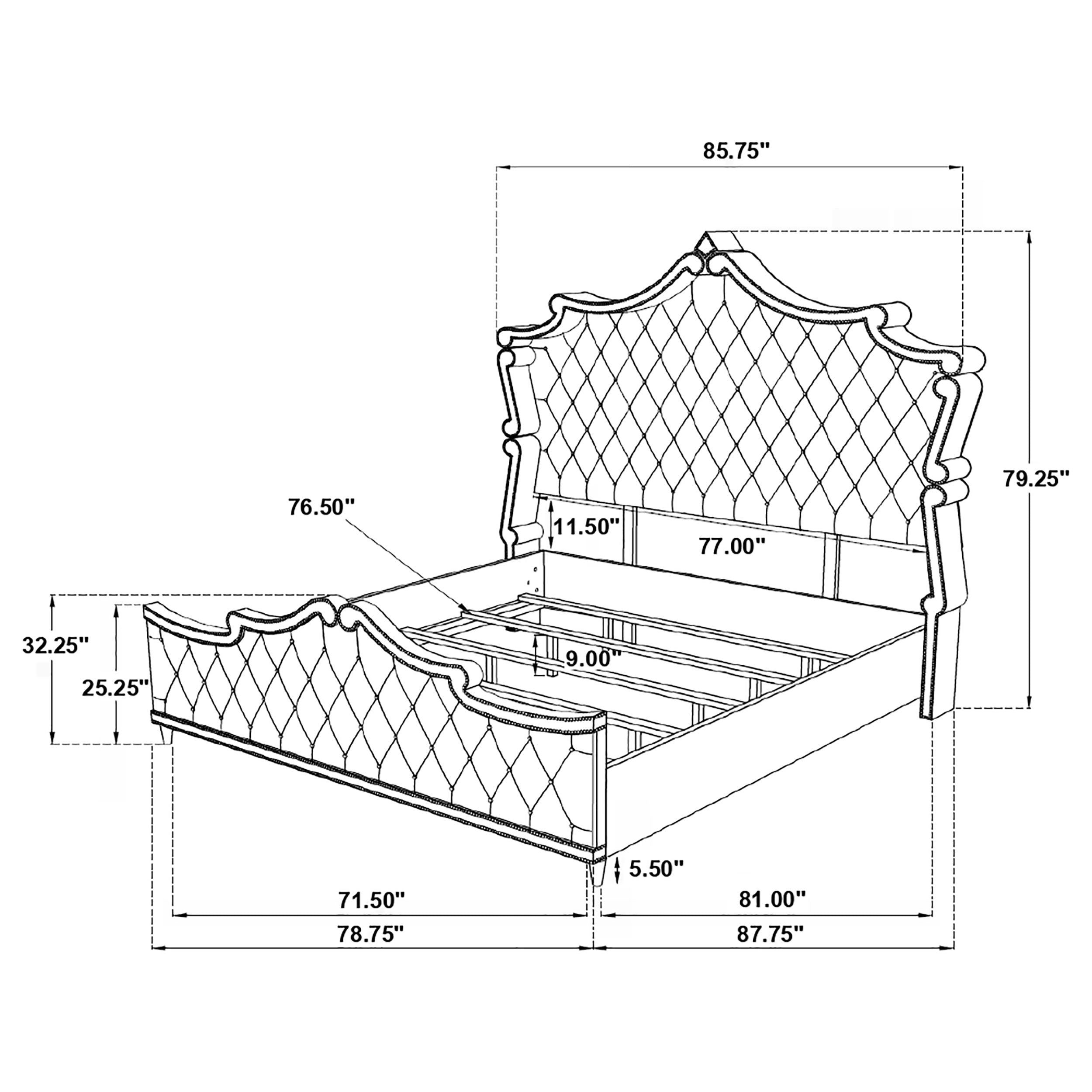 Antonella Panel Bed - Luxury Home Furniture (MI)