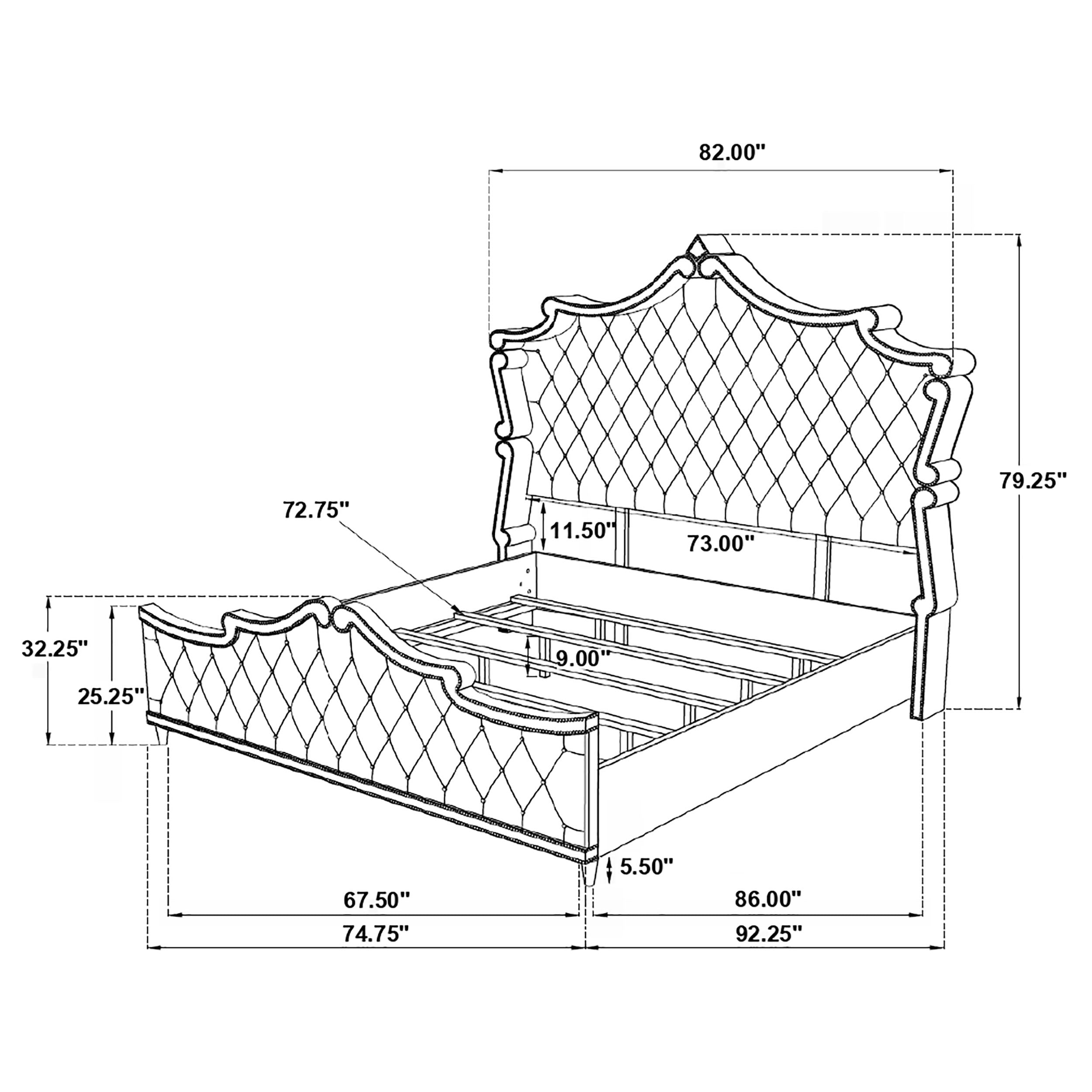 Antonella Panel Bed - Luxury Home Furniture (MI)