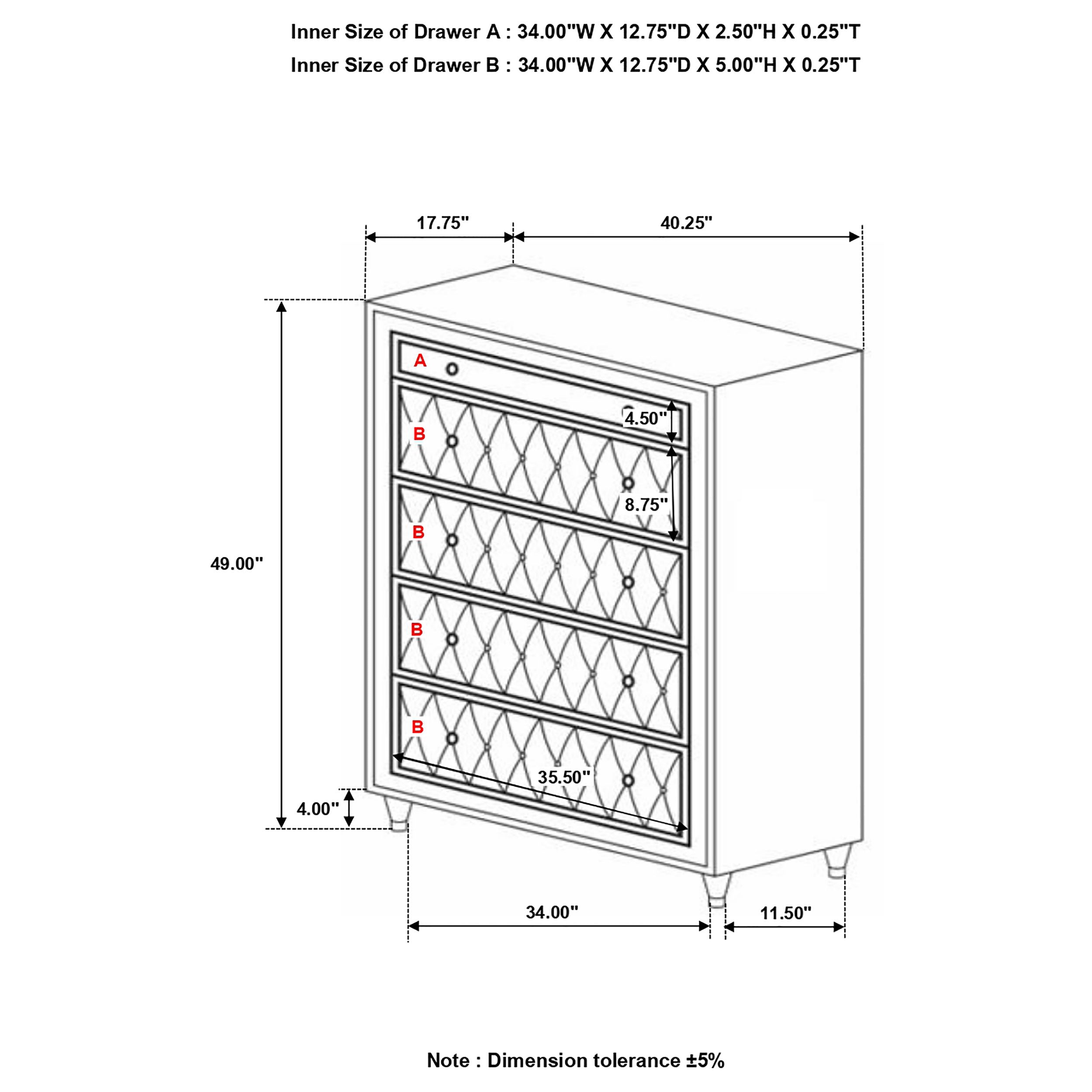 Antonella Chest of Drawers - Luxury Home Furniture (MI)