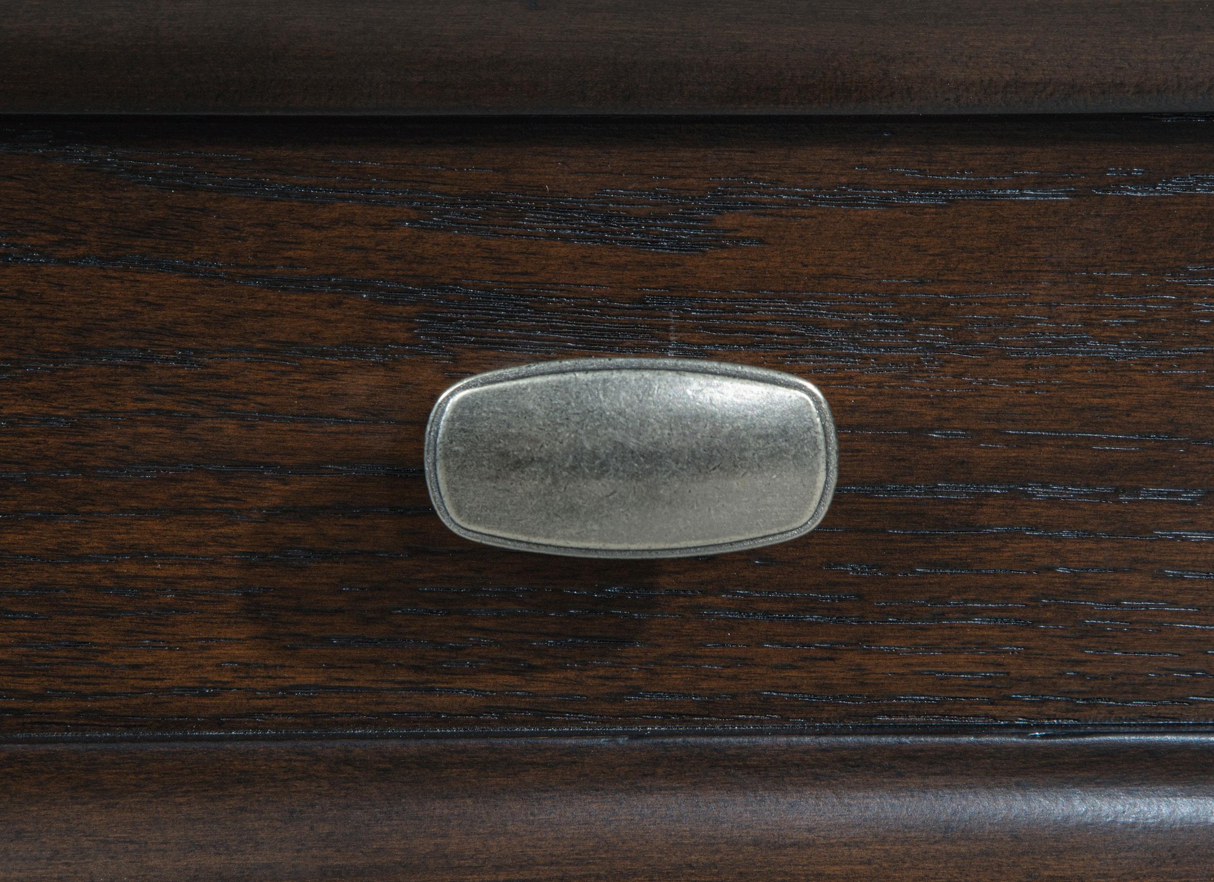 Andover 6-drawer Tempered Glass Door Chest Dark Oak - Luxury Home Furniture (MI)