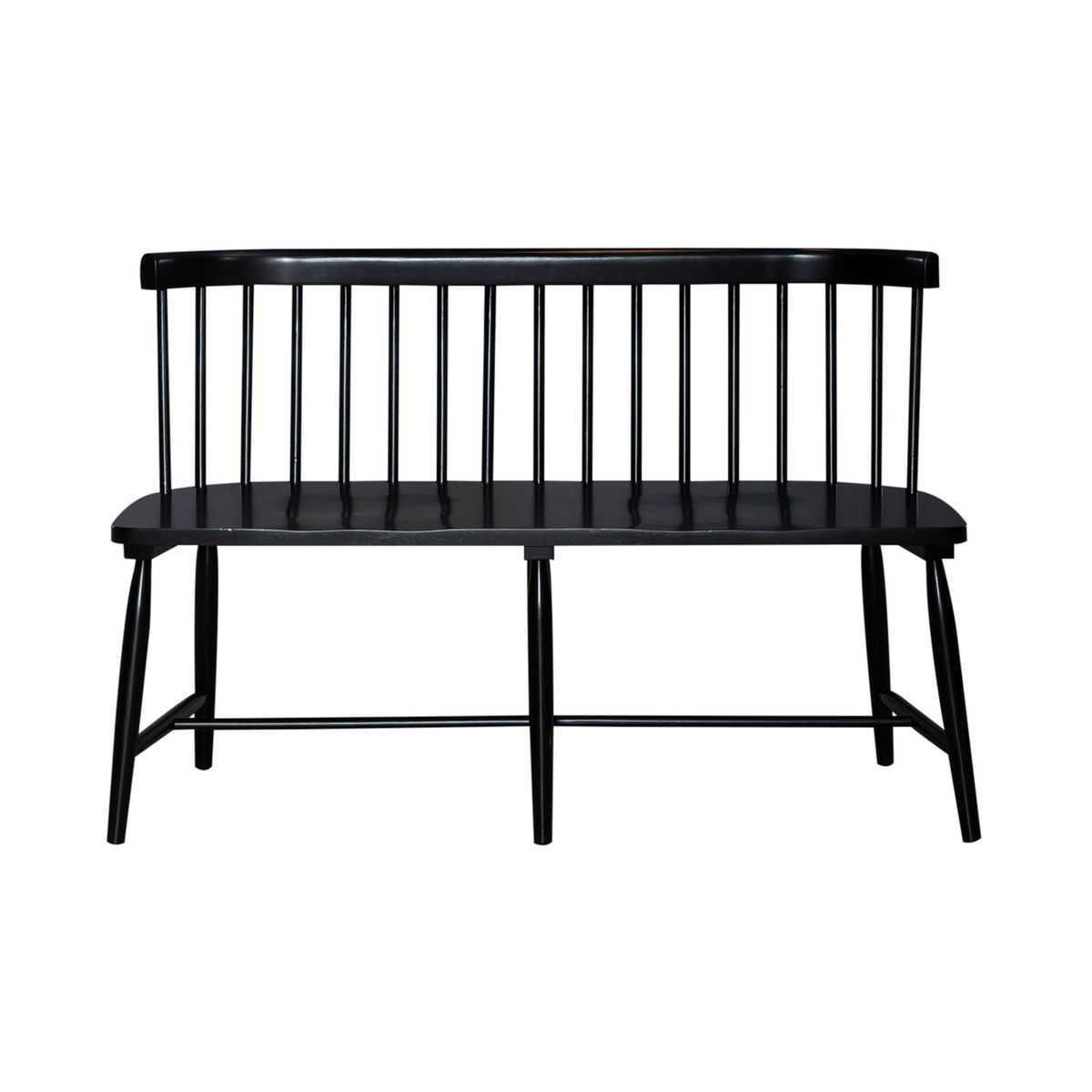 Liberty Furniture Capeside Cottage Spindle Back Dining Bench in Royal Black - Luxury Home Furniture (MI)