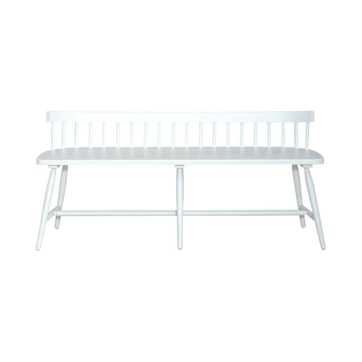 Liberty Furniture Capeside Cottage Spindle Back Dining Bench in Porcelain White - Luxury Home Furniture (MI)