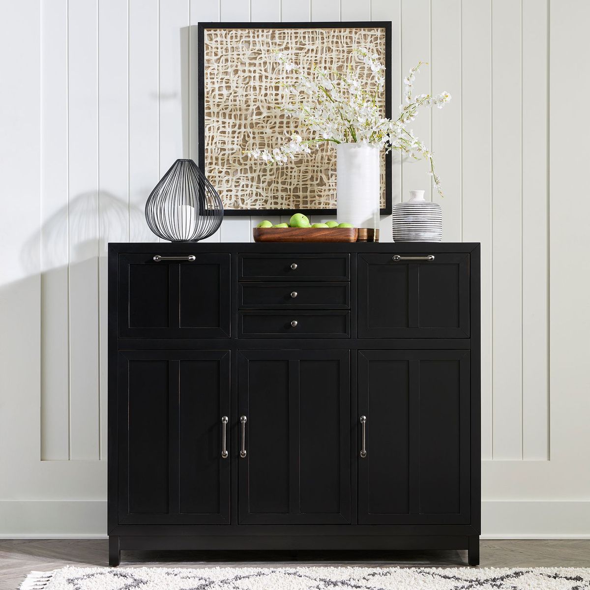 Liberty Furniture Capeside Cottage Buffet in Royal Black