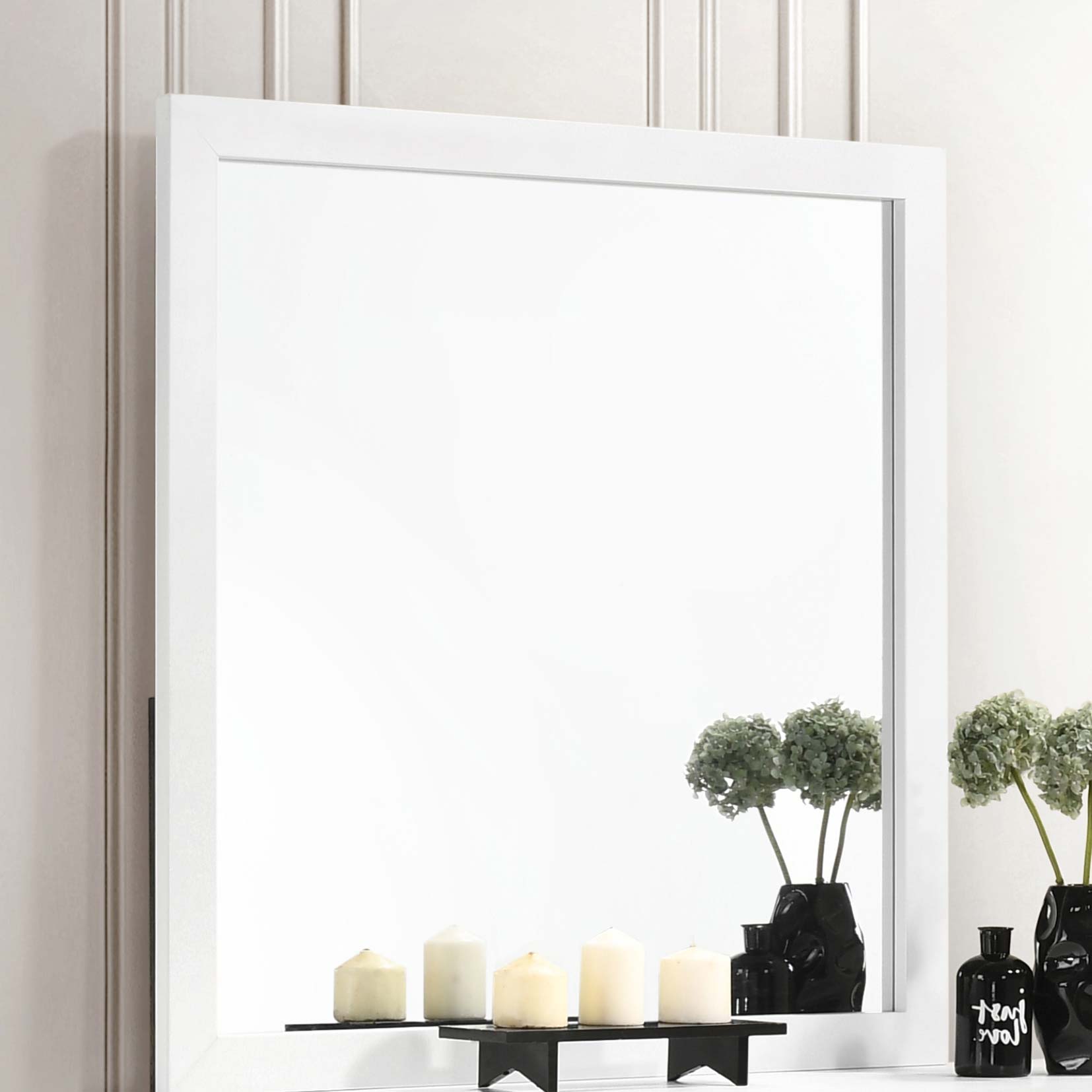Kendall Square Dresser Mirror White - Luxury Home Furniture (MI)