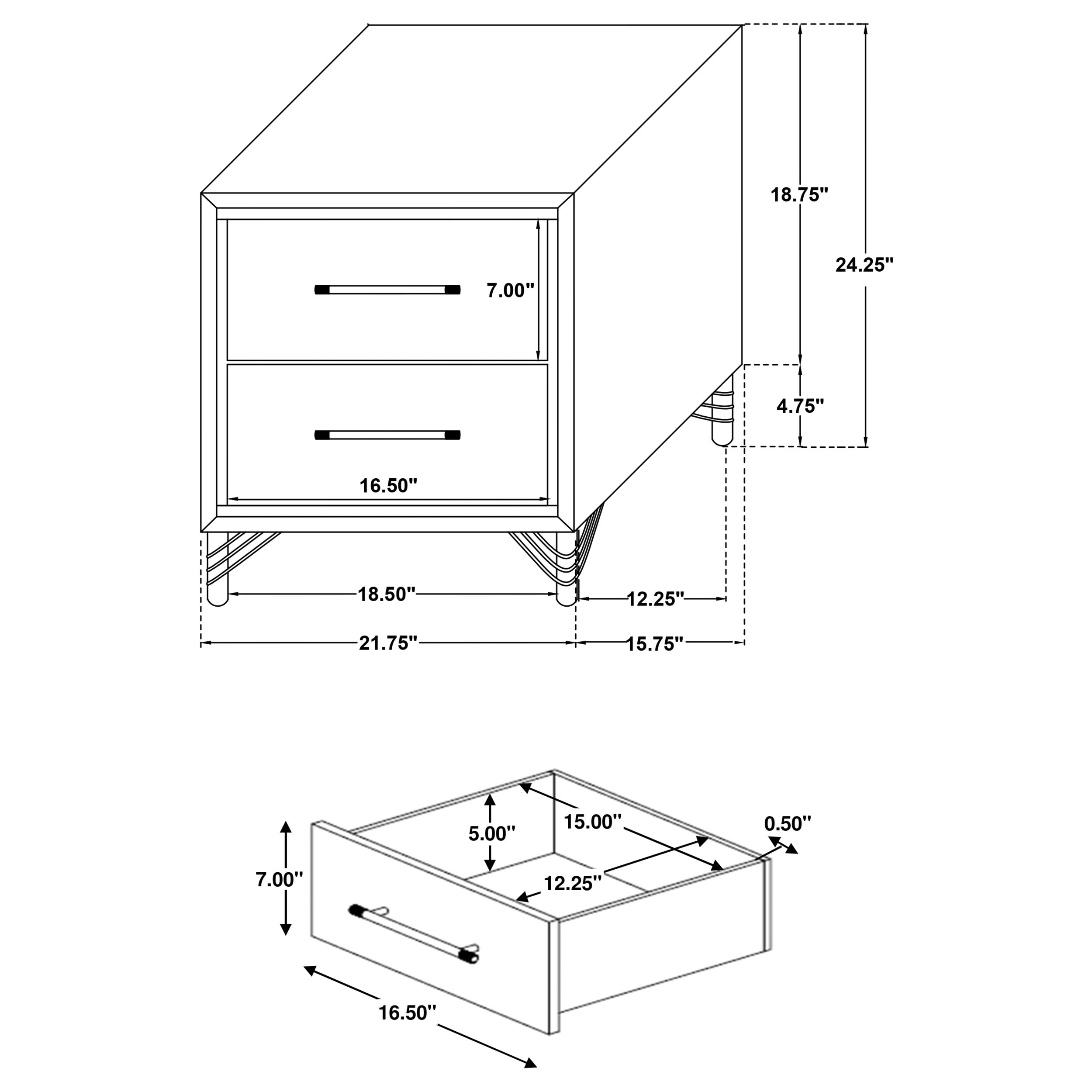 Lucia Nightstand - Luxury Home Furniture (MI)